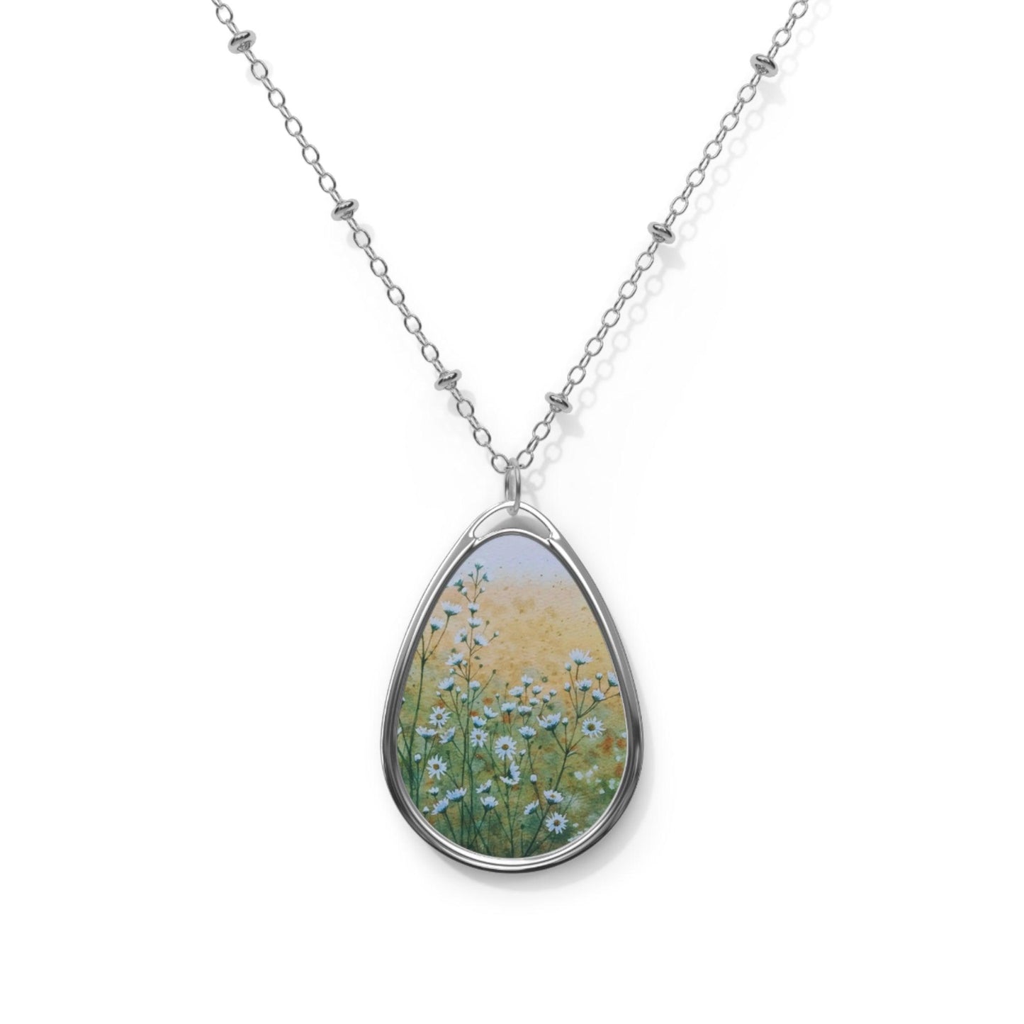 Asters Oval Necklace - GroveWisdom