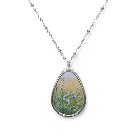 Asters Oval Necklace - GroveWisdom