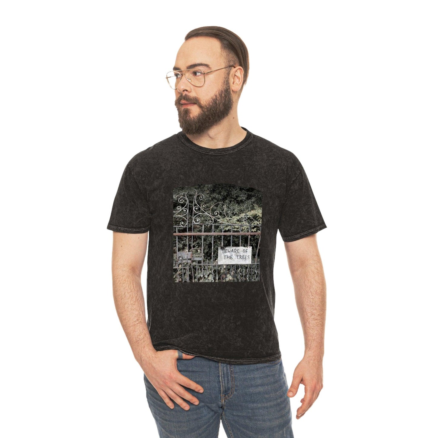 Beware the Trees Graveyard Unisex Mineral Wash T-Shirt - GroveWisdom