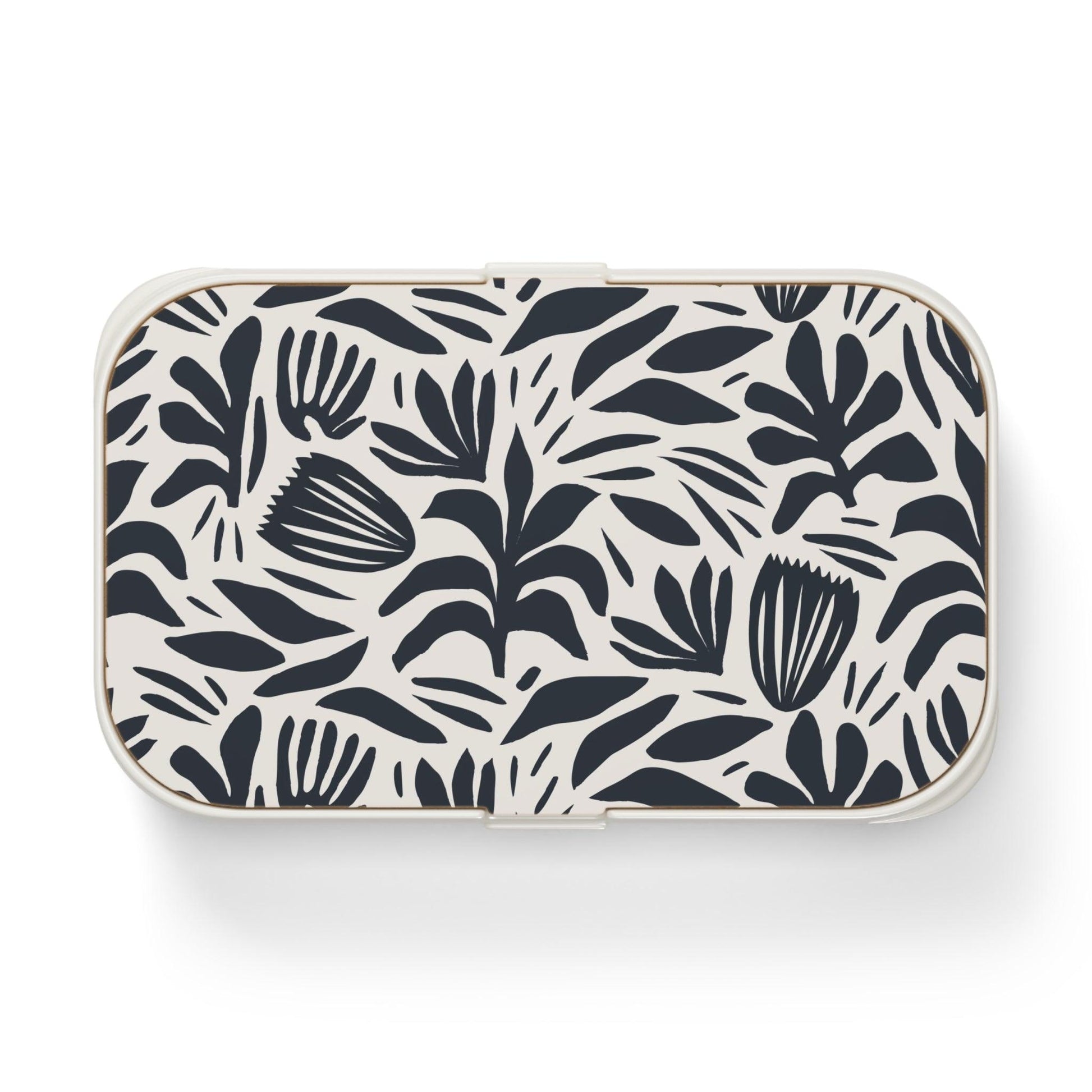 Black and White Flower Bento Lunch Box - GroveWisdom