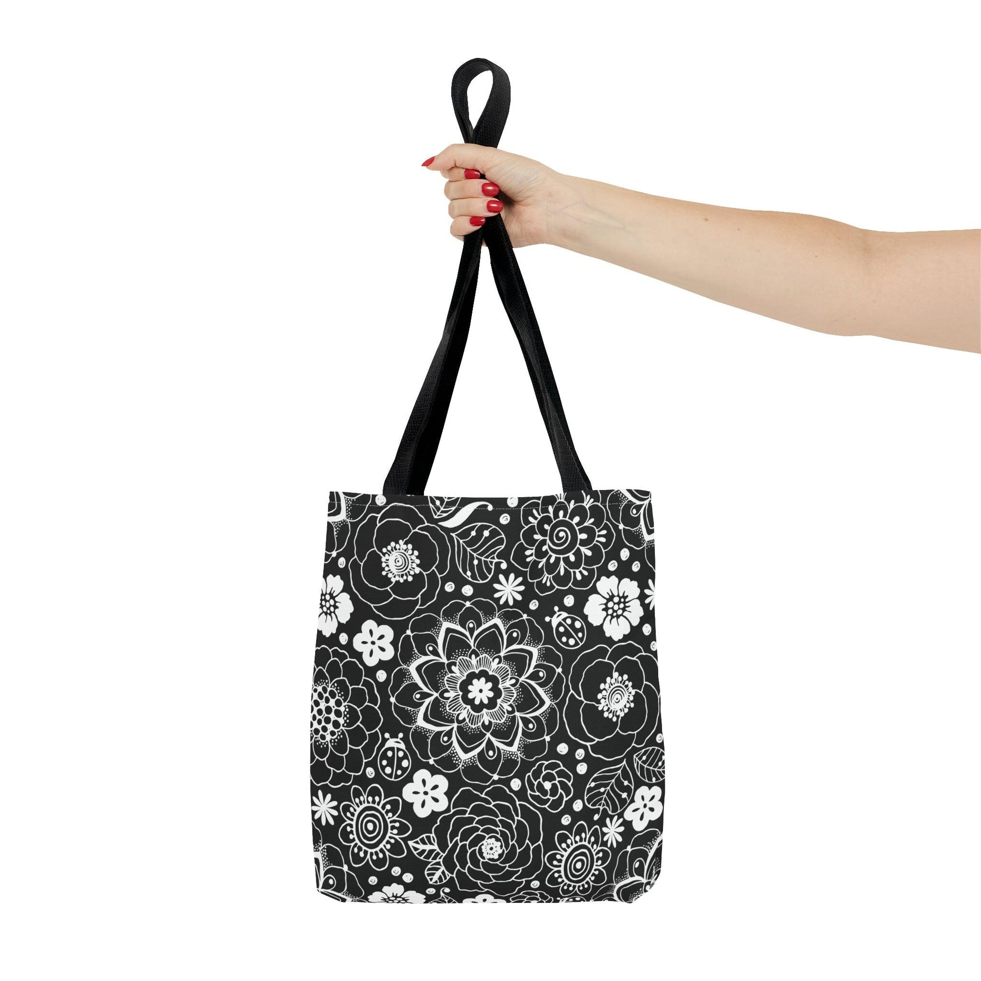 Black and White Mandala Tote - GroveWisdom