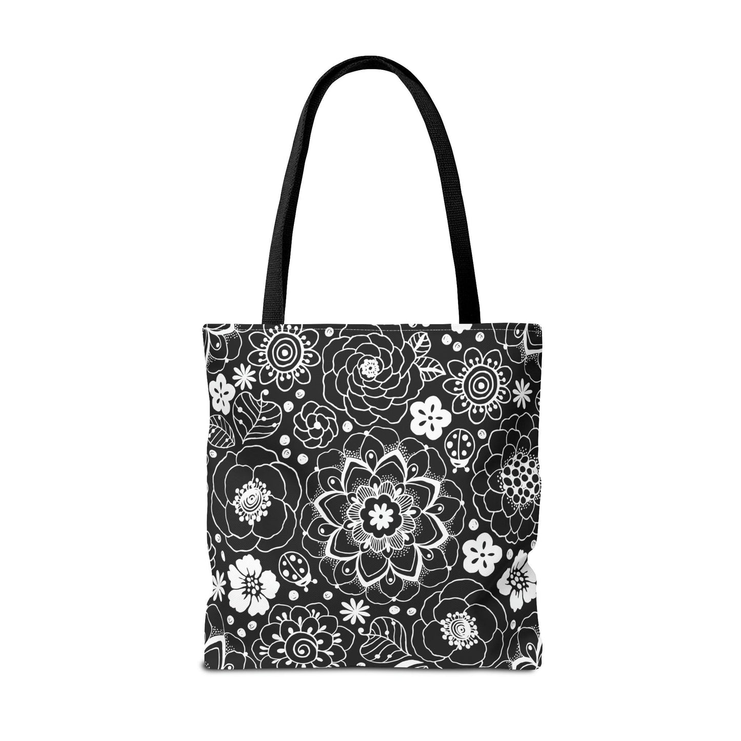 Black and White Mandala Tote - GroveWisdom