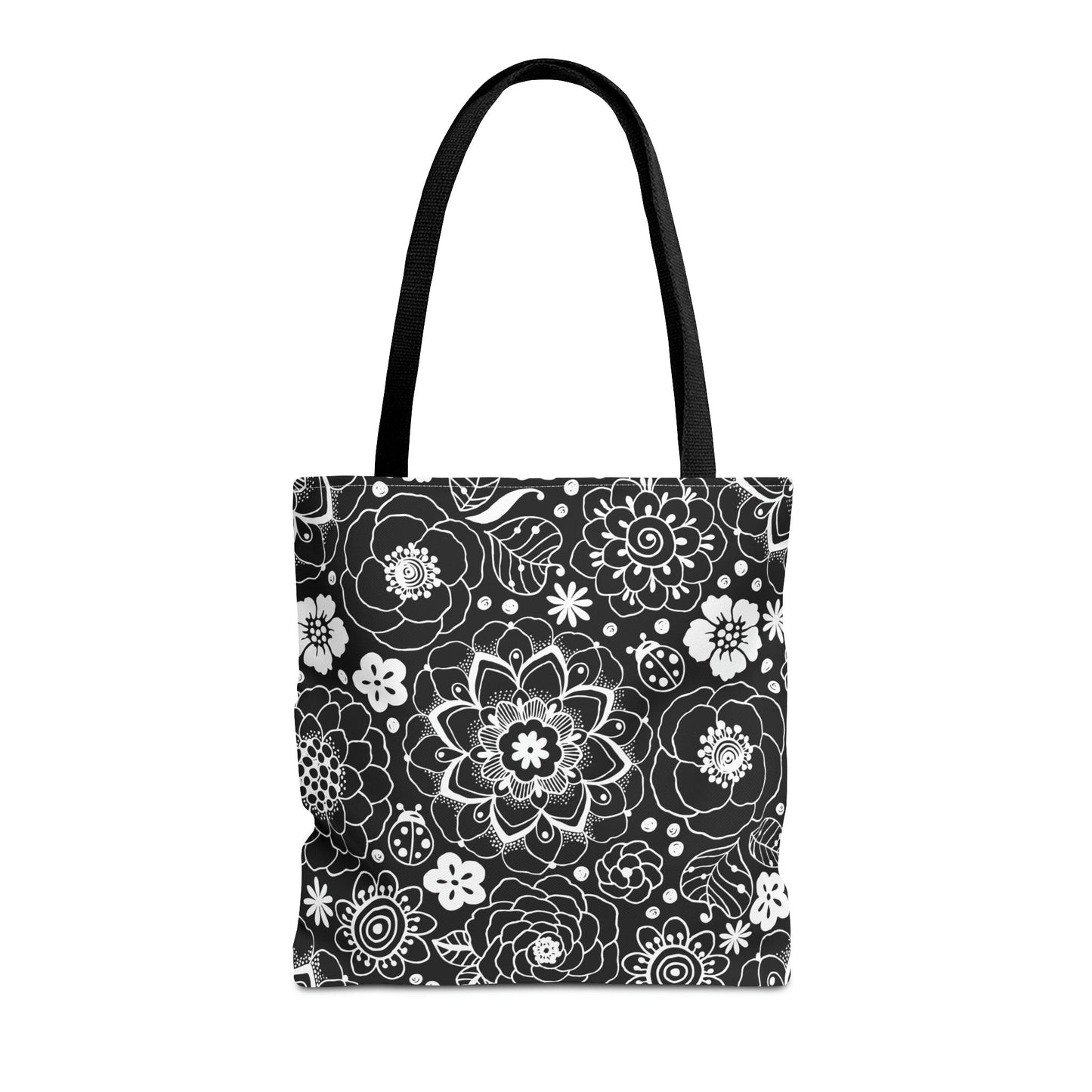 Black and White Mandala Tote - GroveWisdom