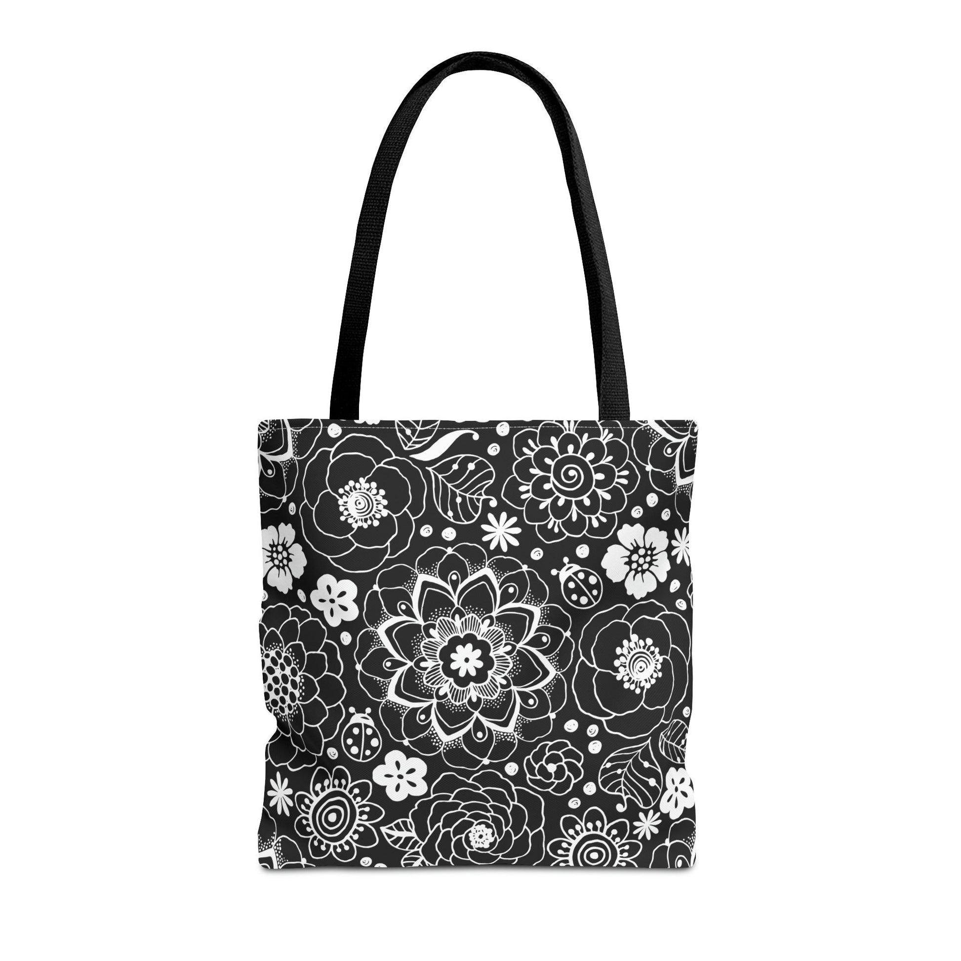 Black and White Mandala Tote - GroveWisdom