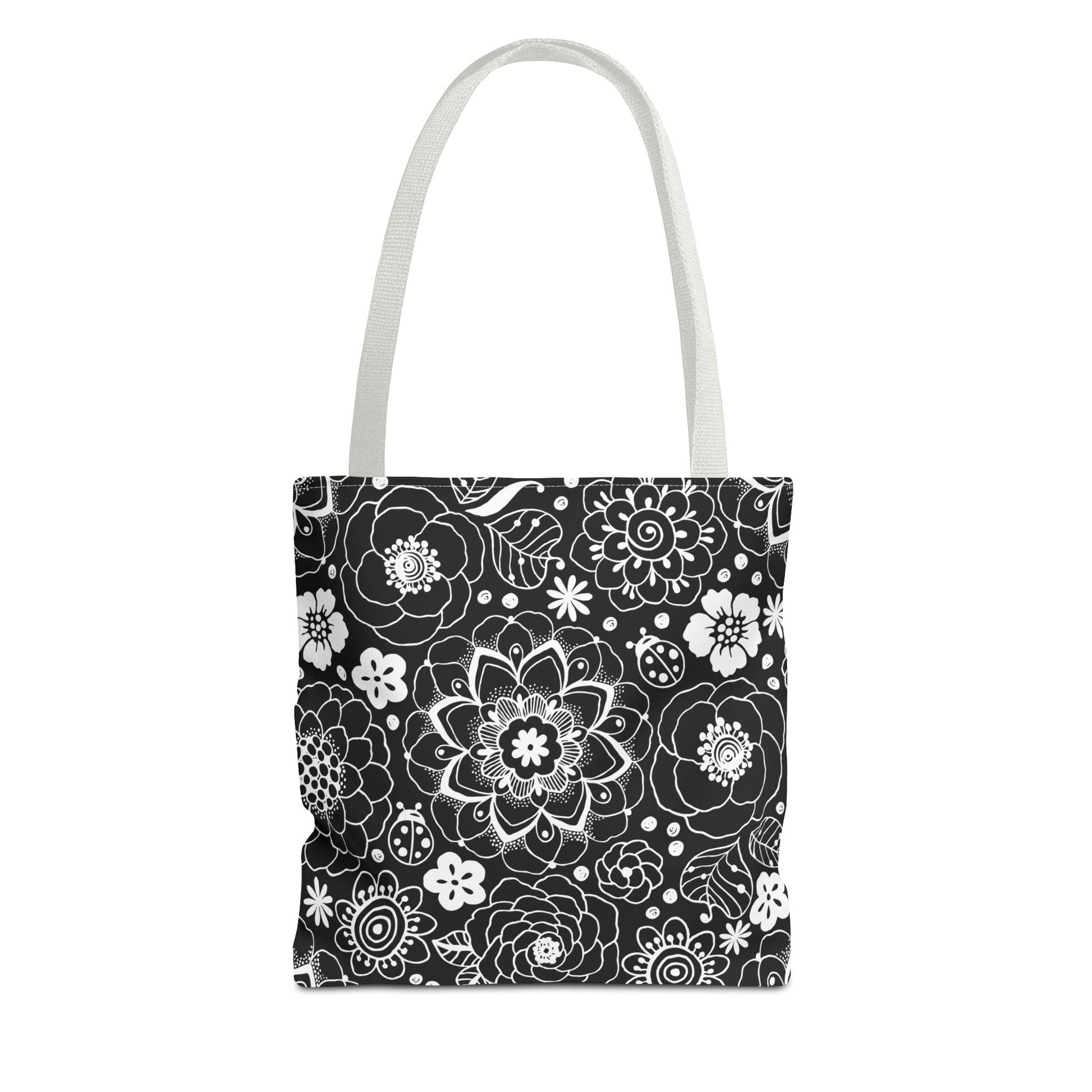 Black and White Mandala Tote - GroveWisdom