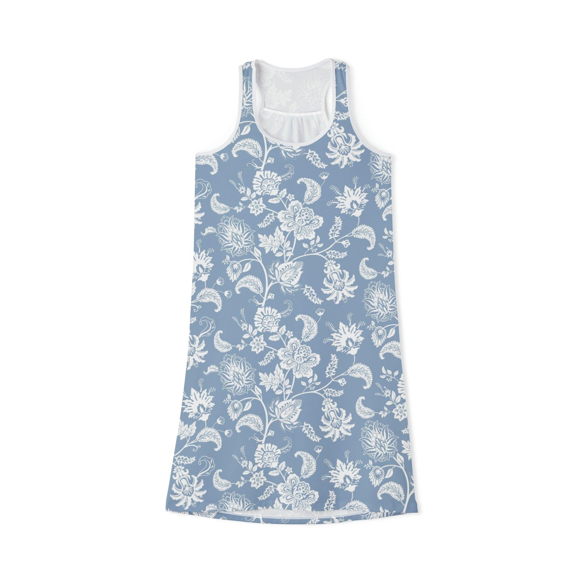 Blue Toile Women's Racerback Dress - GroveWisdom