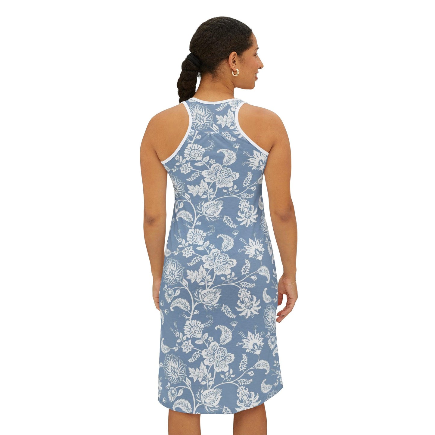 Blue Toile Women's Racerback Dress - GroveWisdom