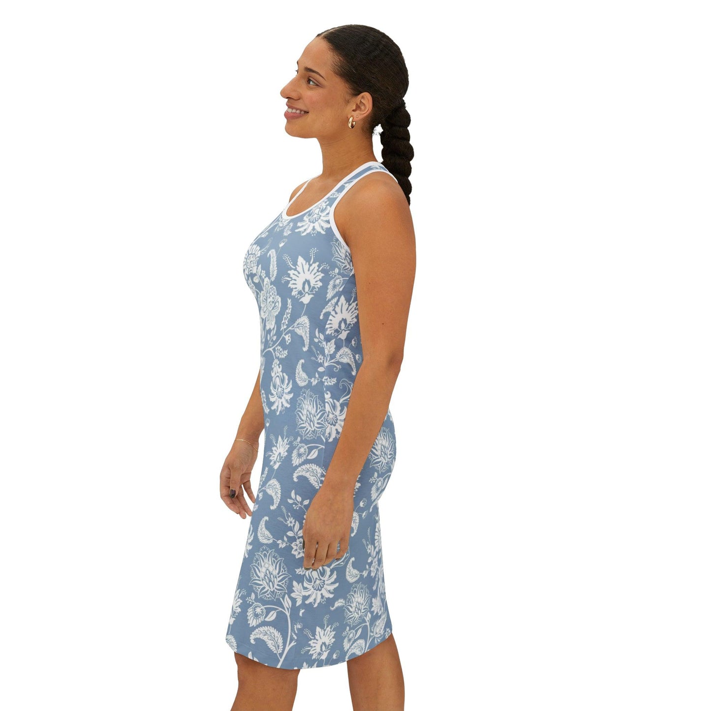 Blue Toile Women's Racerback Dress - GroveWisdom