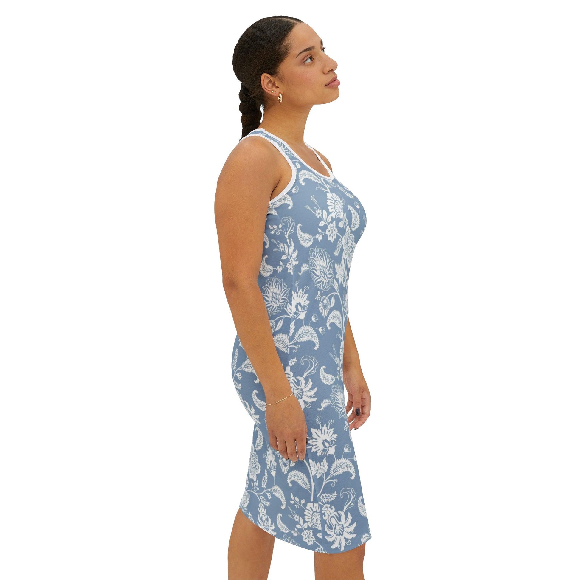 Blue Toile Women's Racerback Dress - GroveWisdom