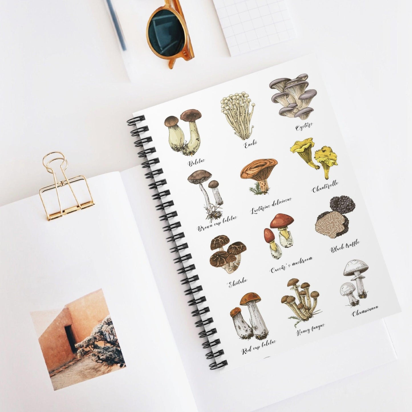 Botanical Mushroom Spiral Notebook - GroveWisdom