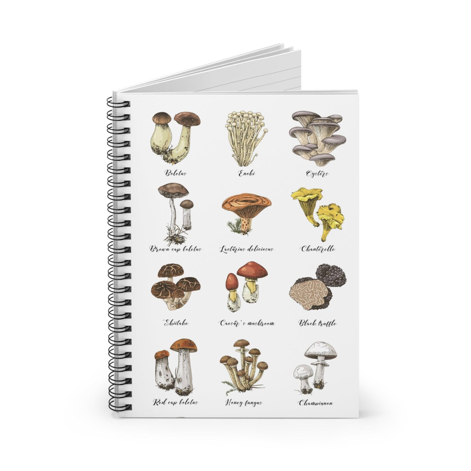 Botanical Mushroom Spiral Notebook - GroveWisdom