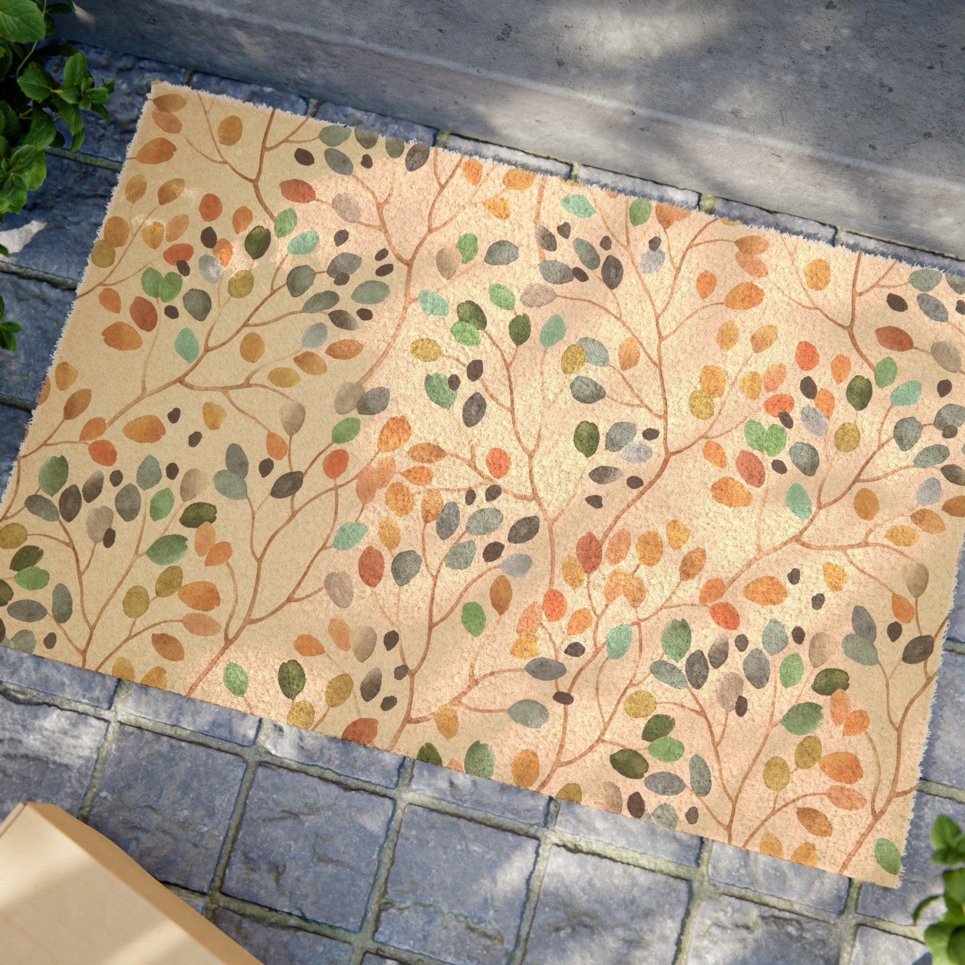 Colorful Leaves Coir Doormat - GroveWisdom