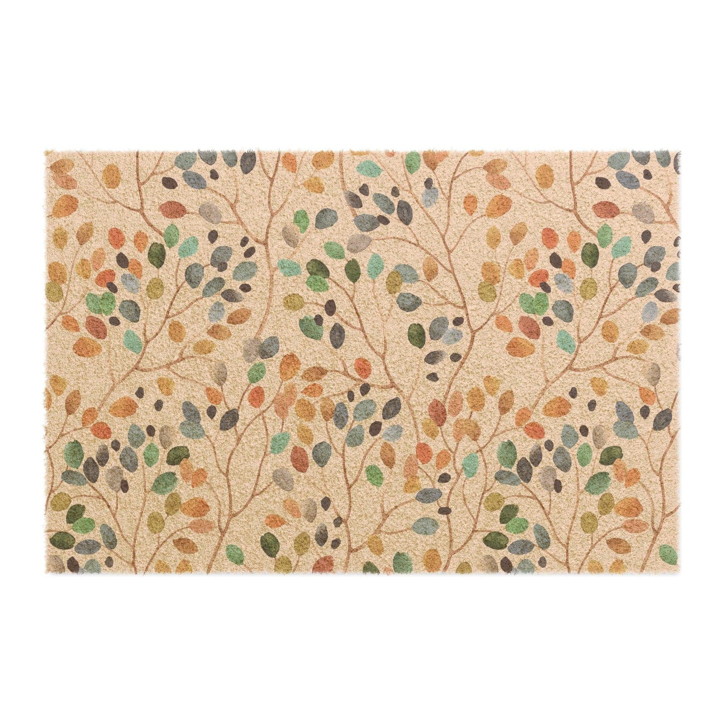 Colorful Leaves Coir Doormat - GroveWisdom