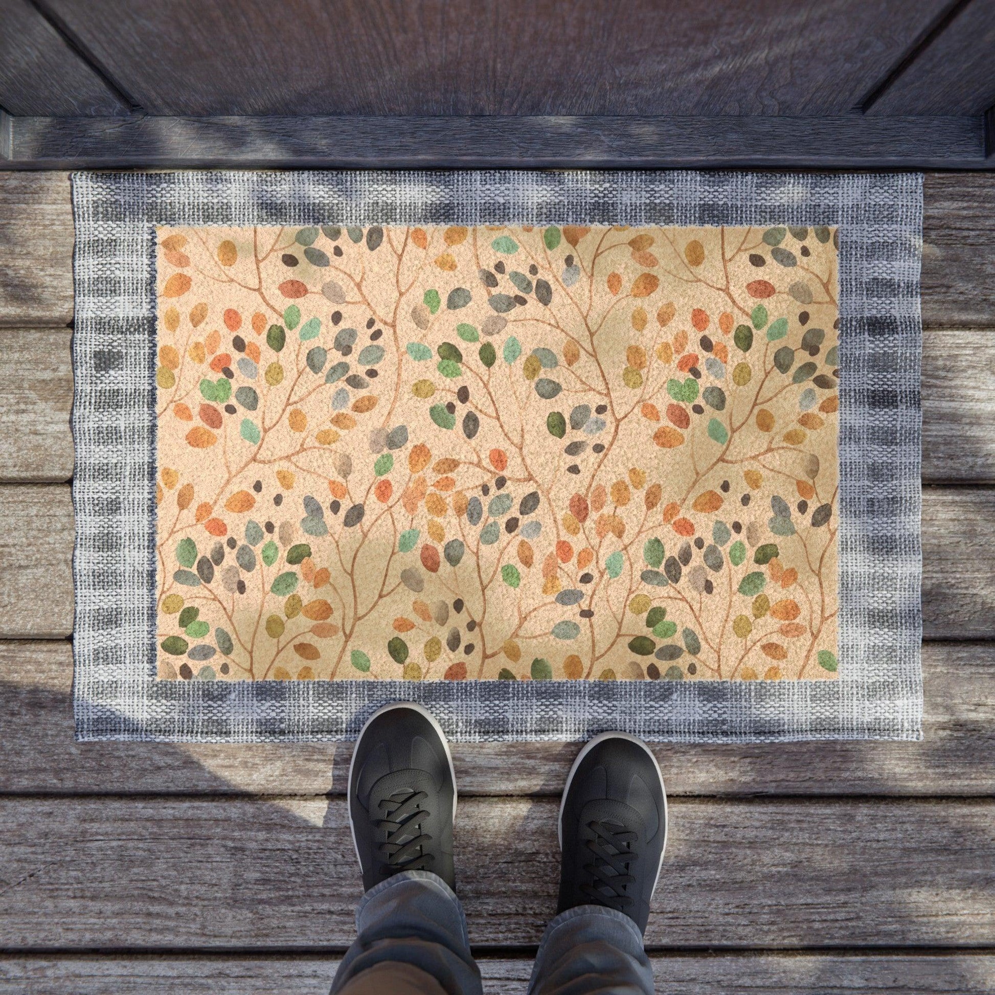 Colorful Leaves Coir Doormat - GroveWisdom