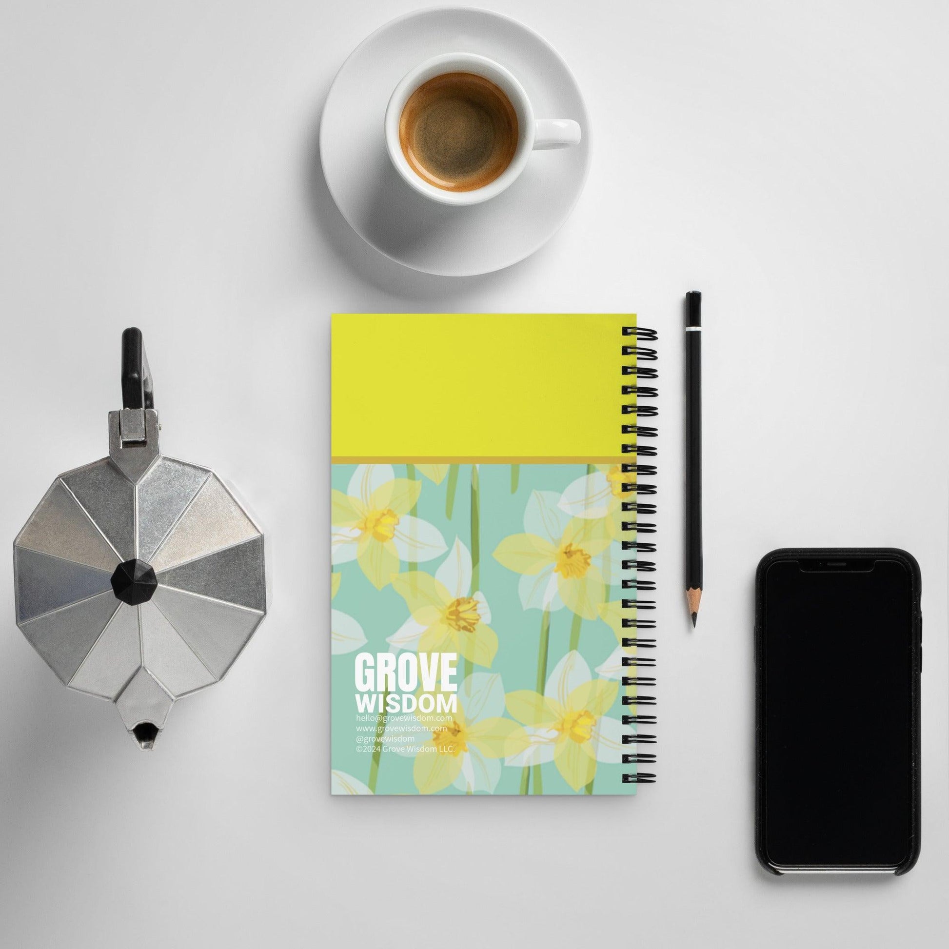 Daffodil Color Block Spiral notebook - GroveWisdom