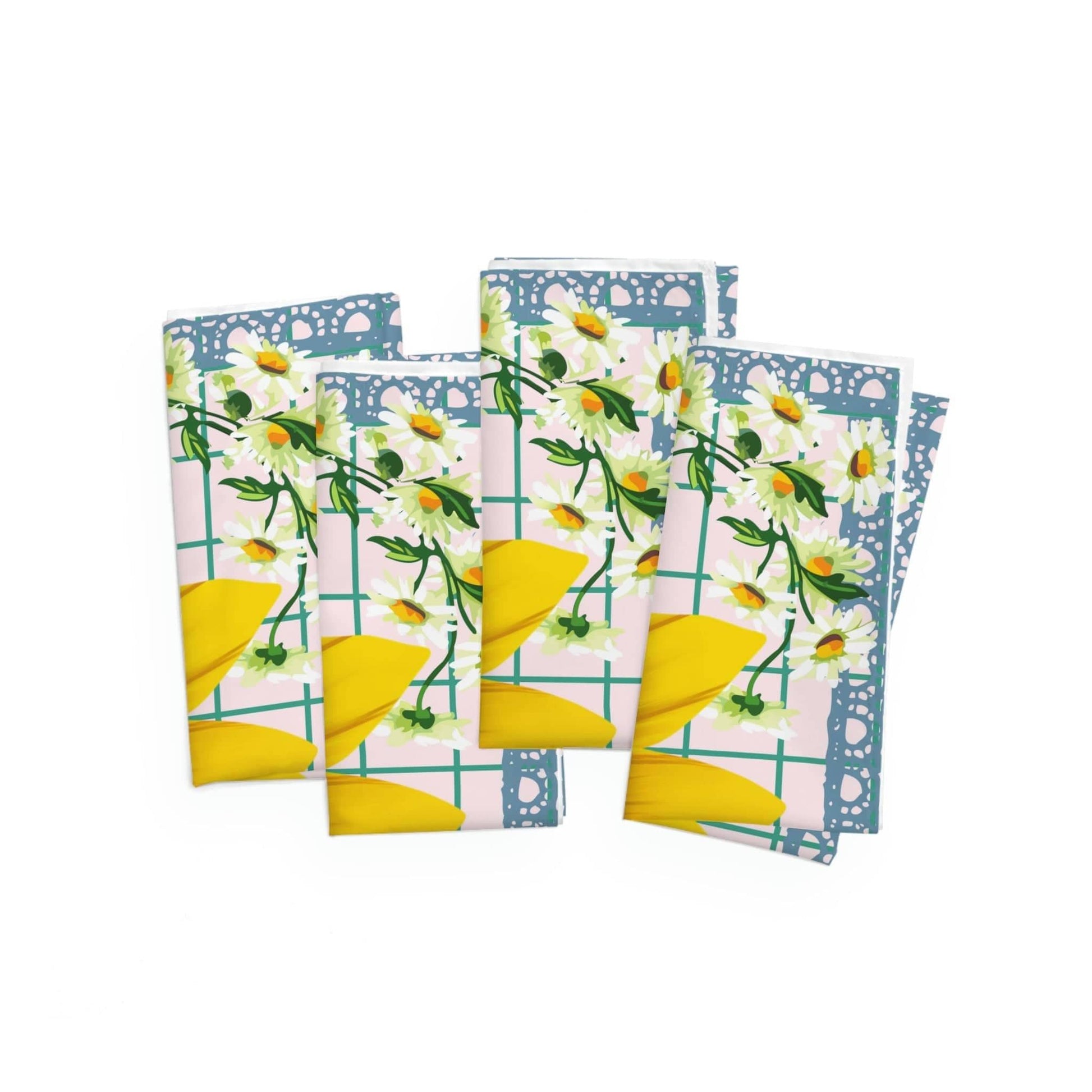 Daisies Cloth Napkins, set of 4 - GroveWisdom