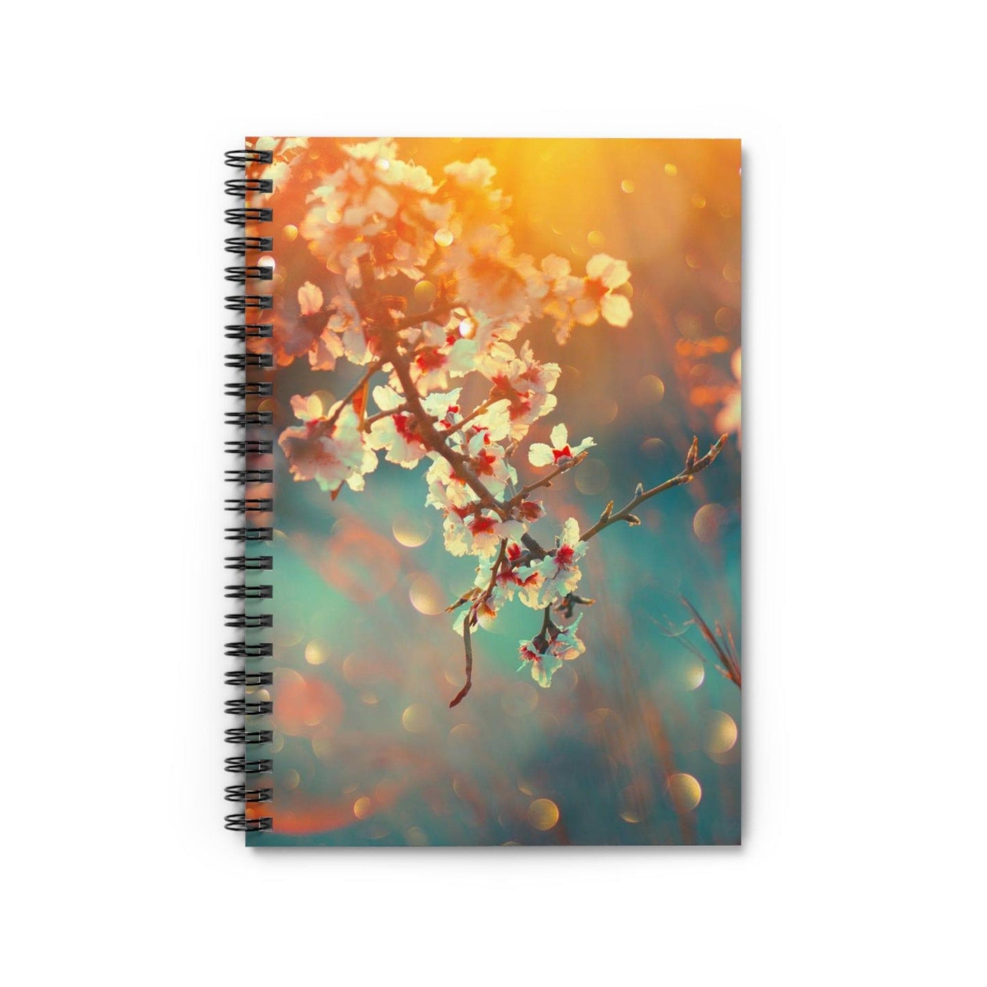 Dawn Cherry Blossoms Spiral Notebook - Ruled Line - GroveWisdom