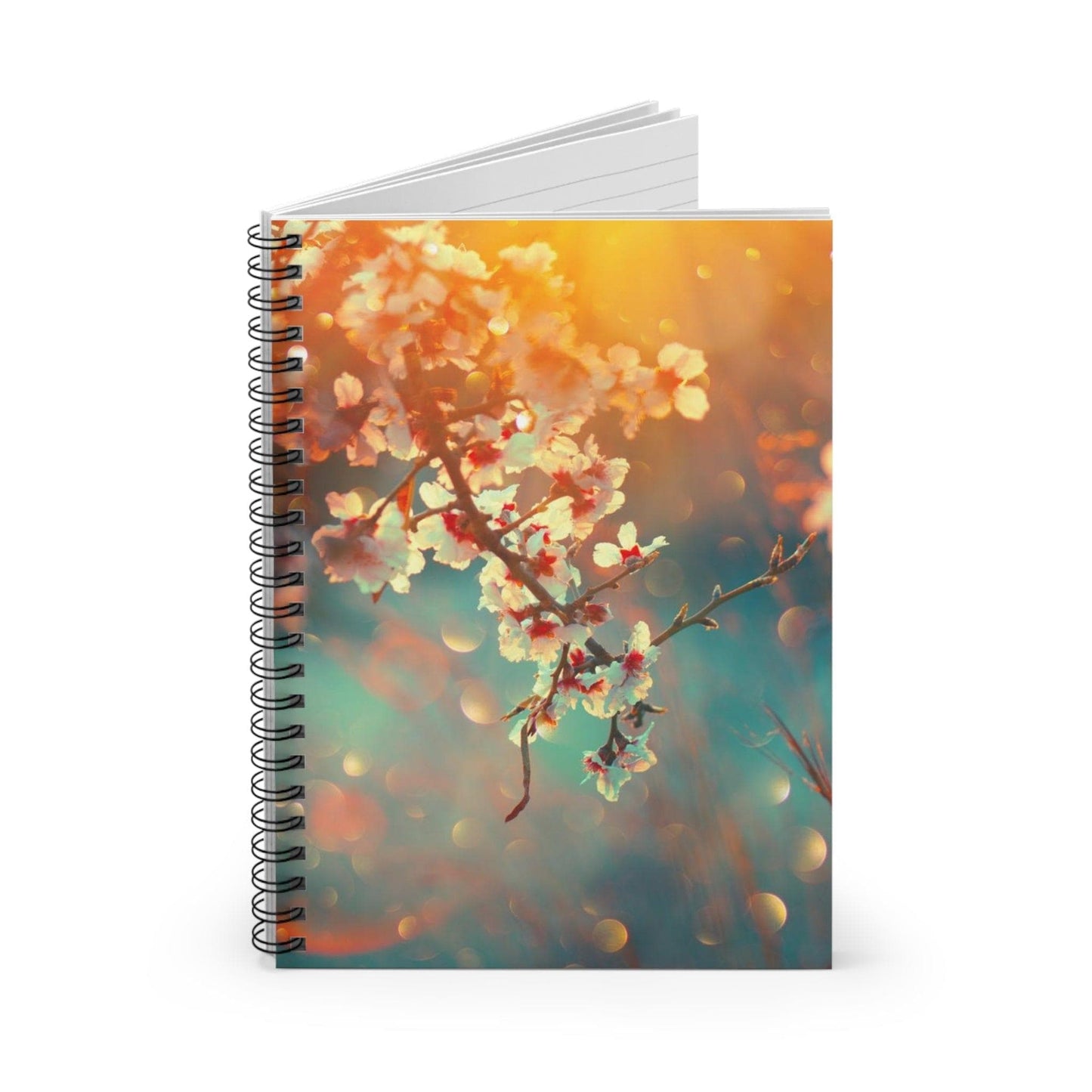 Dawn Cherry Blossoms Spiral Notebook - Ruled Line - GroveWisdom