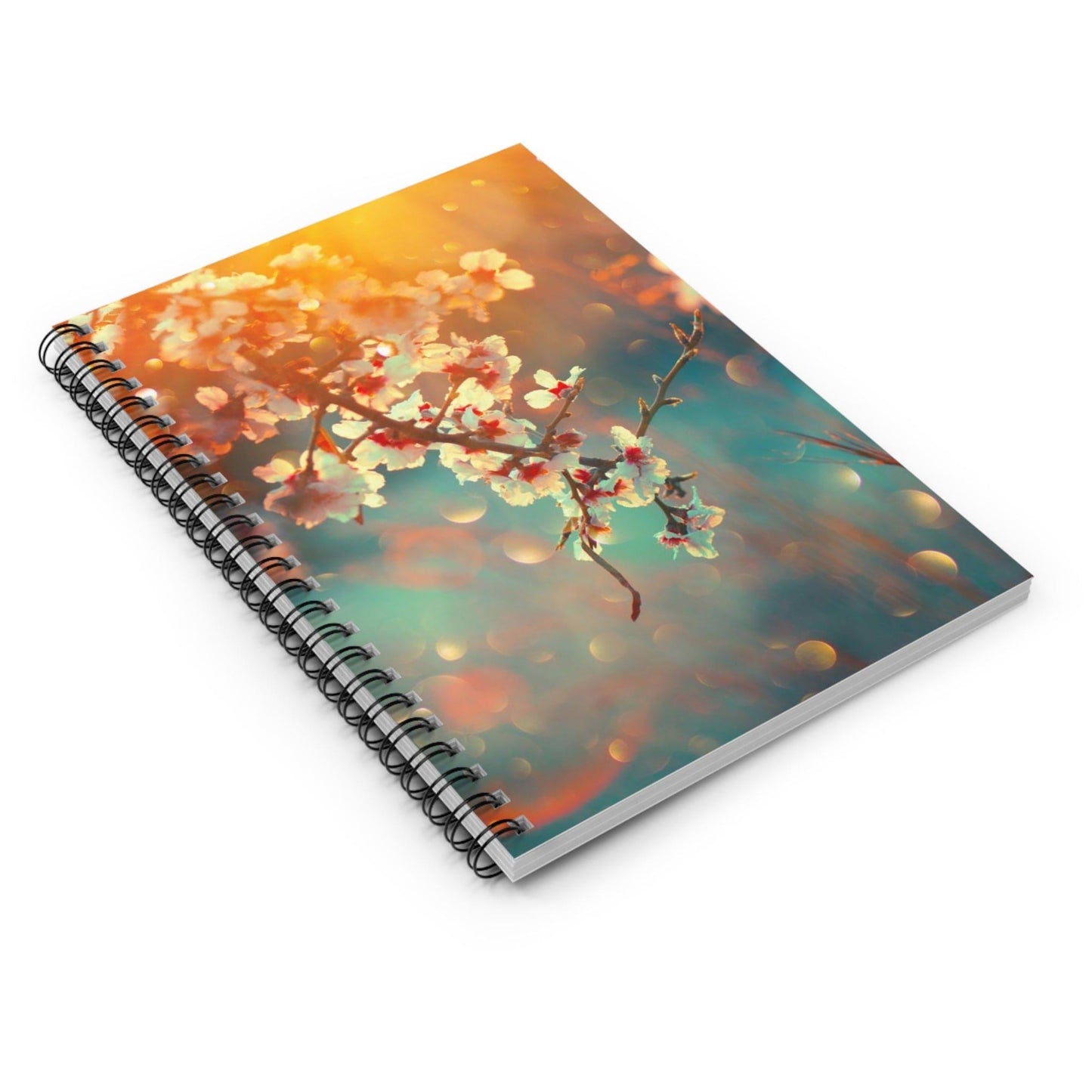 Dawn Cherry Blossoms Spiral Notebook - Ruled Line - GroveWisdom