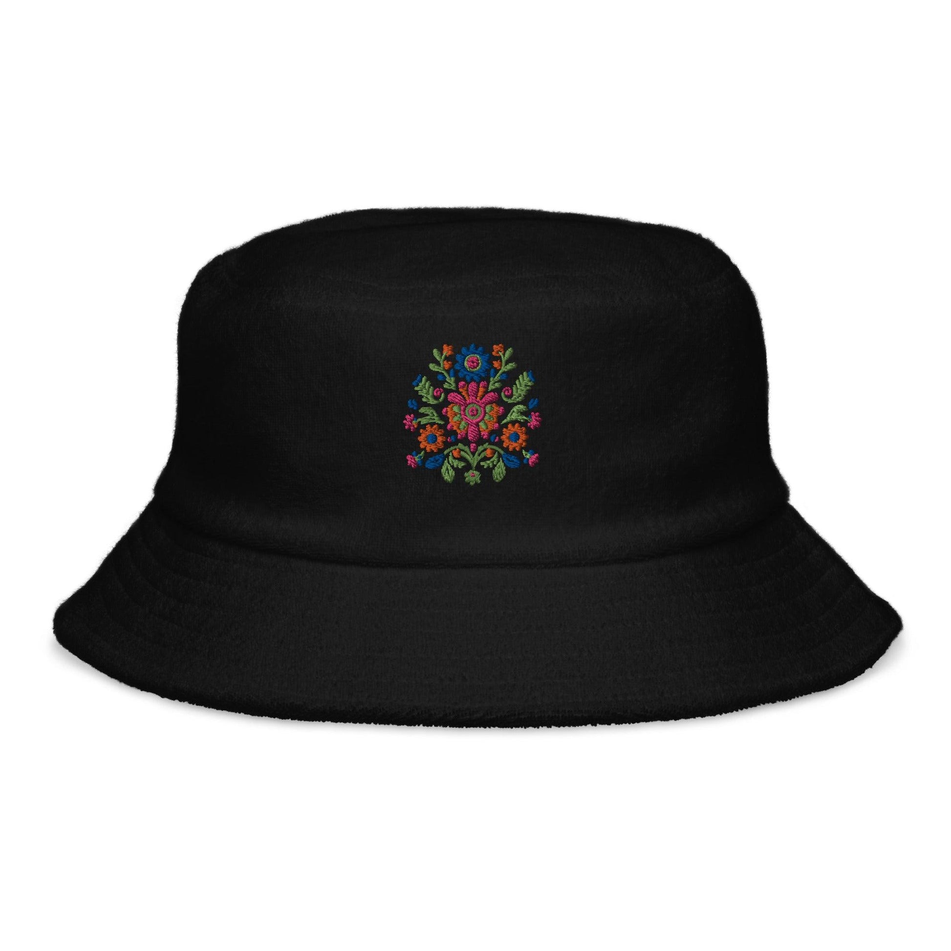 Embroidered Terry Cloth Bucket Hat - GroveWisdom