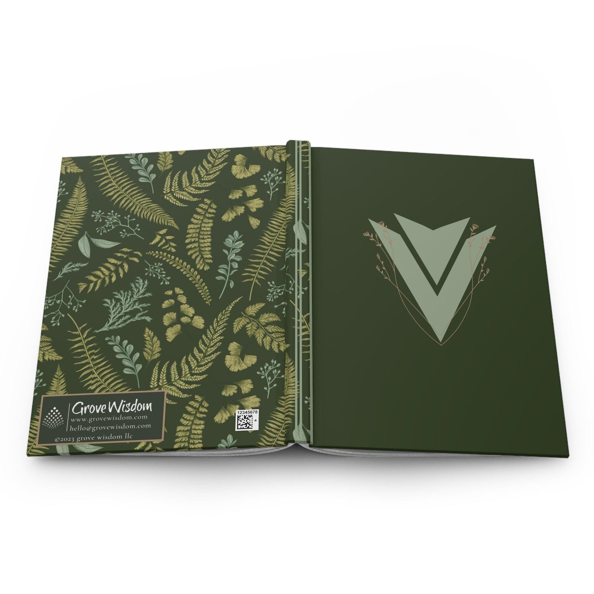 Ferns Hardcover Journal Matte - GroveWisdom