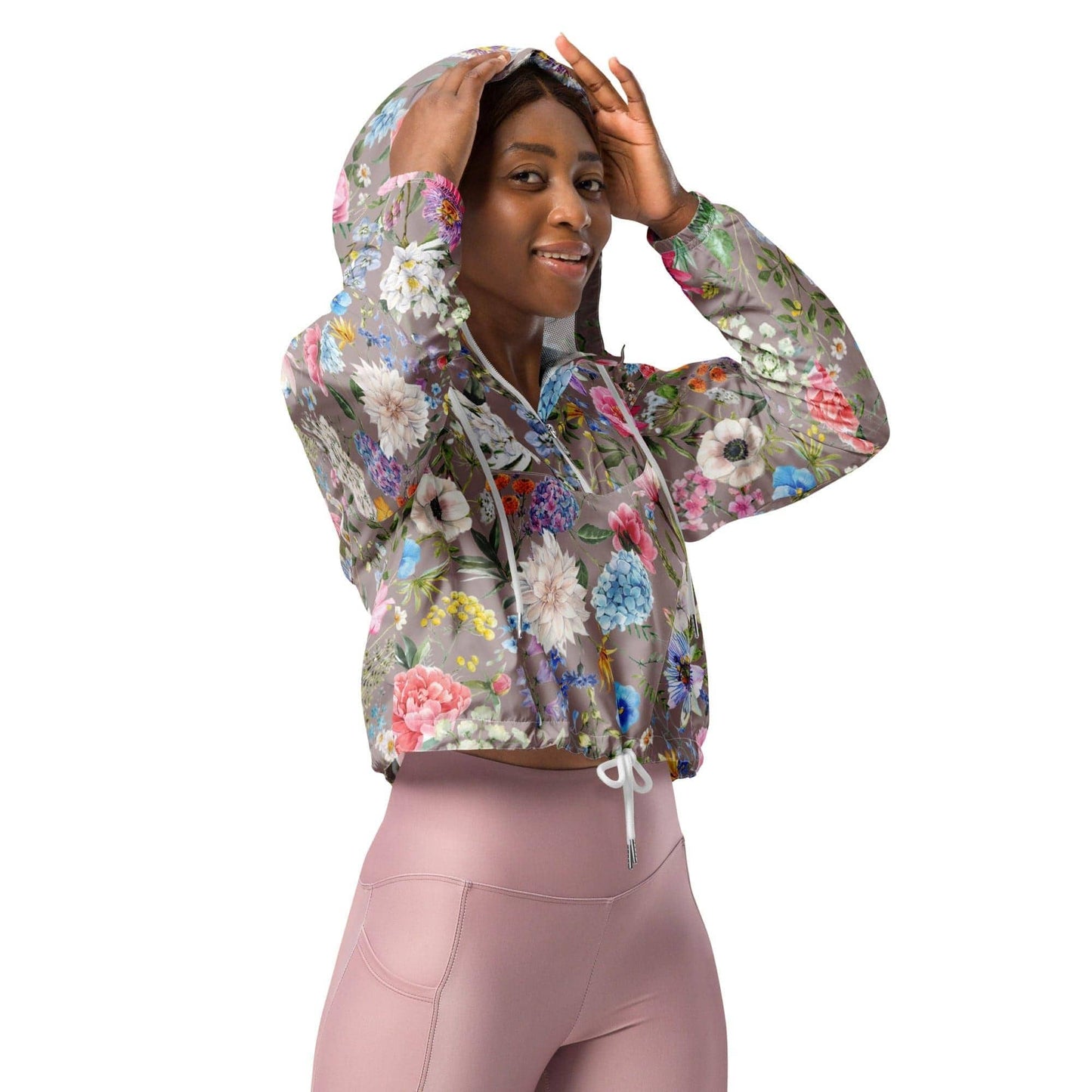 Fleur Women’s cropped windbreaker - GroveWisdom