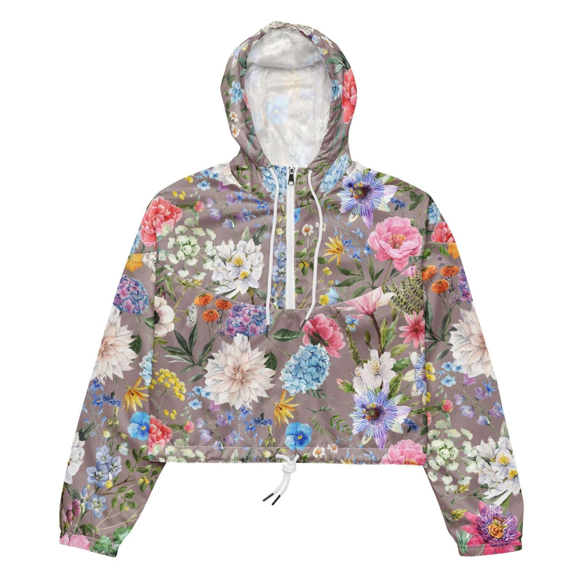 Fleur Women’s cropped windbreaker - GroveWisdom