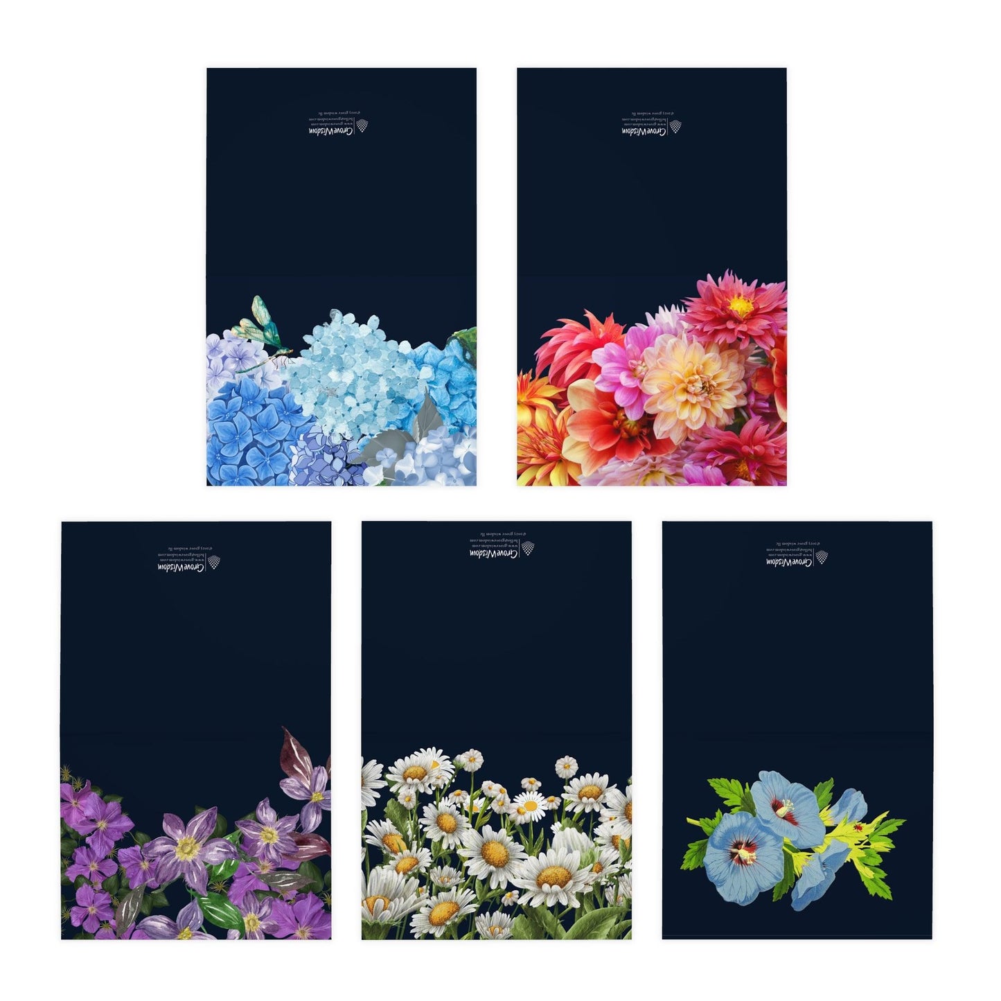 Flower Greeting Card (5-pack) - GroveWisdom