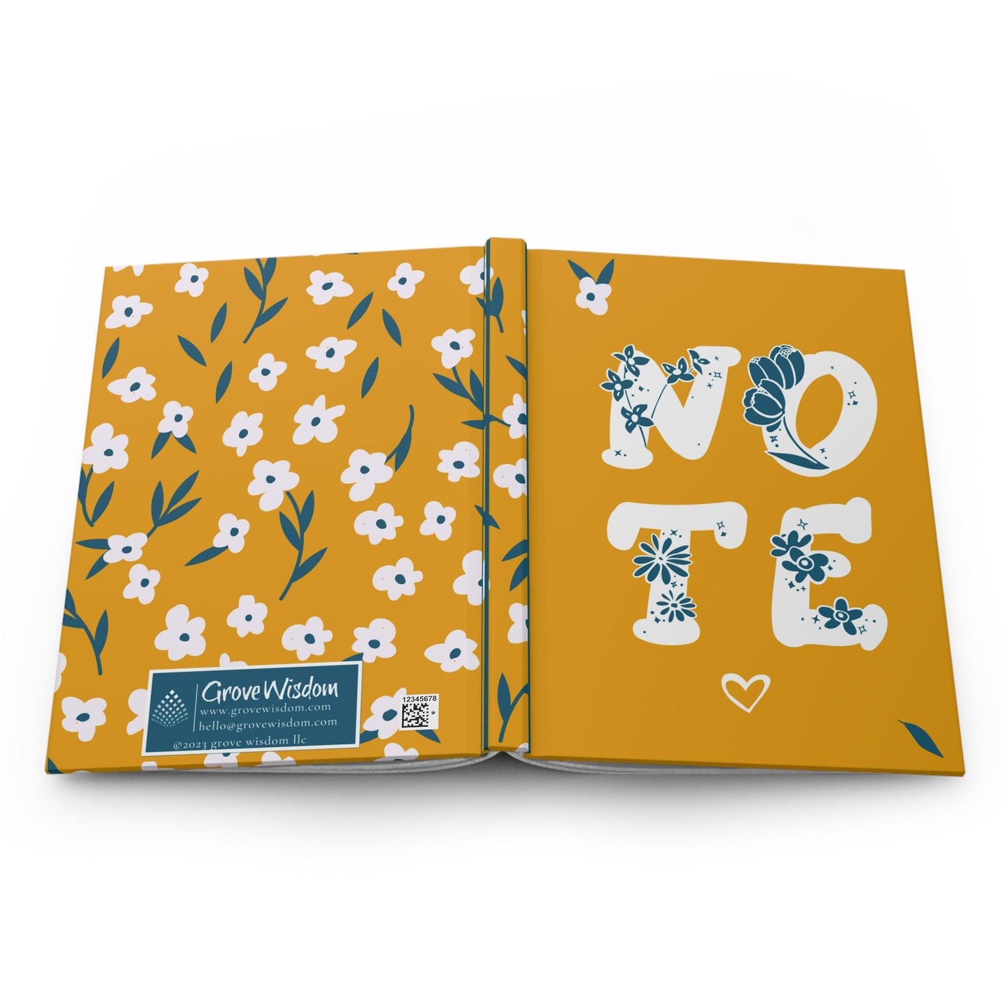 Flower Notes Hardcover Journal - GroveWisdom