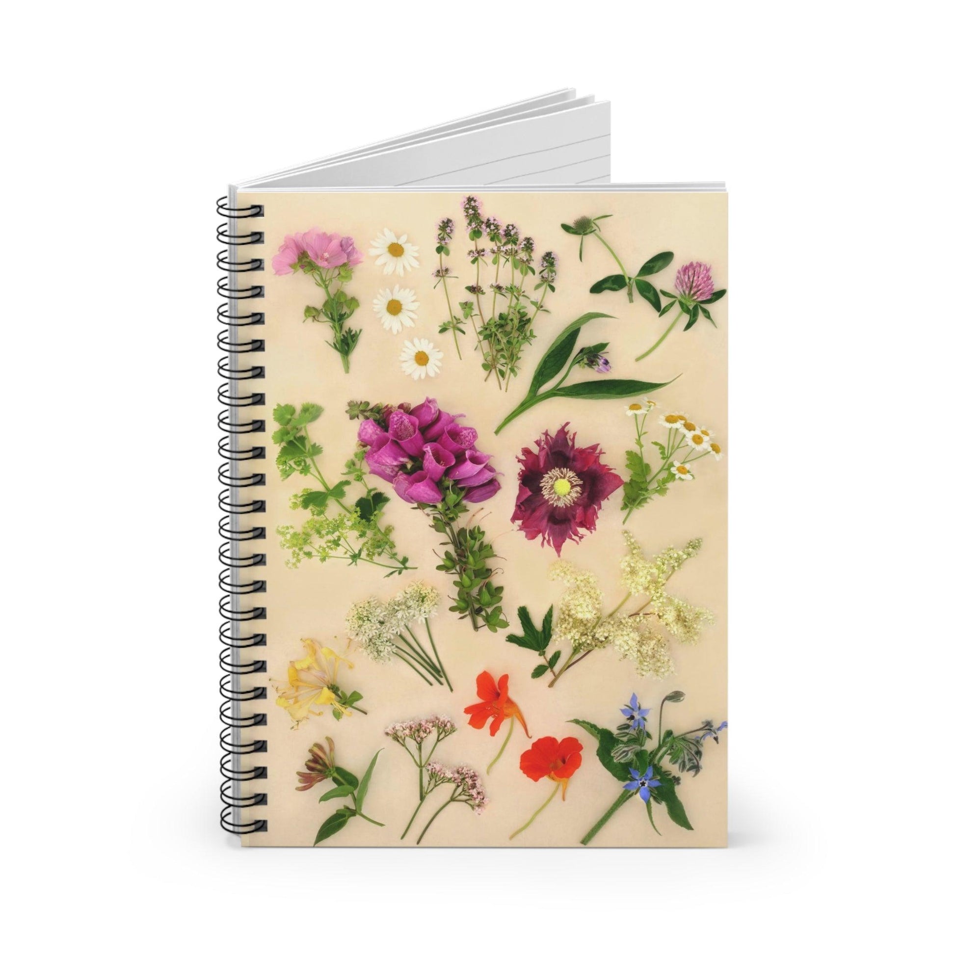 Flower Specimen Spiral Notebook - Ruled Line - GroveWisdom