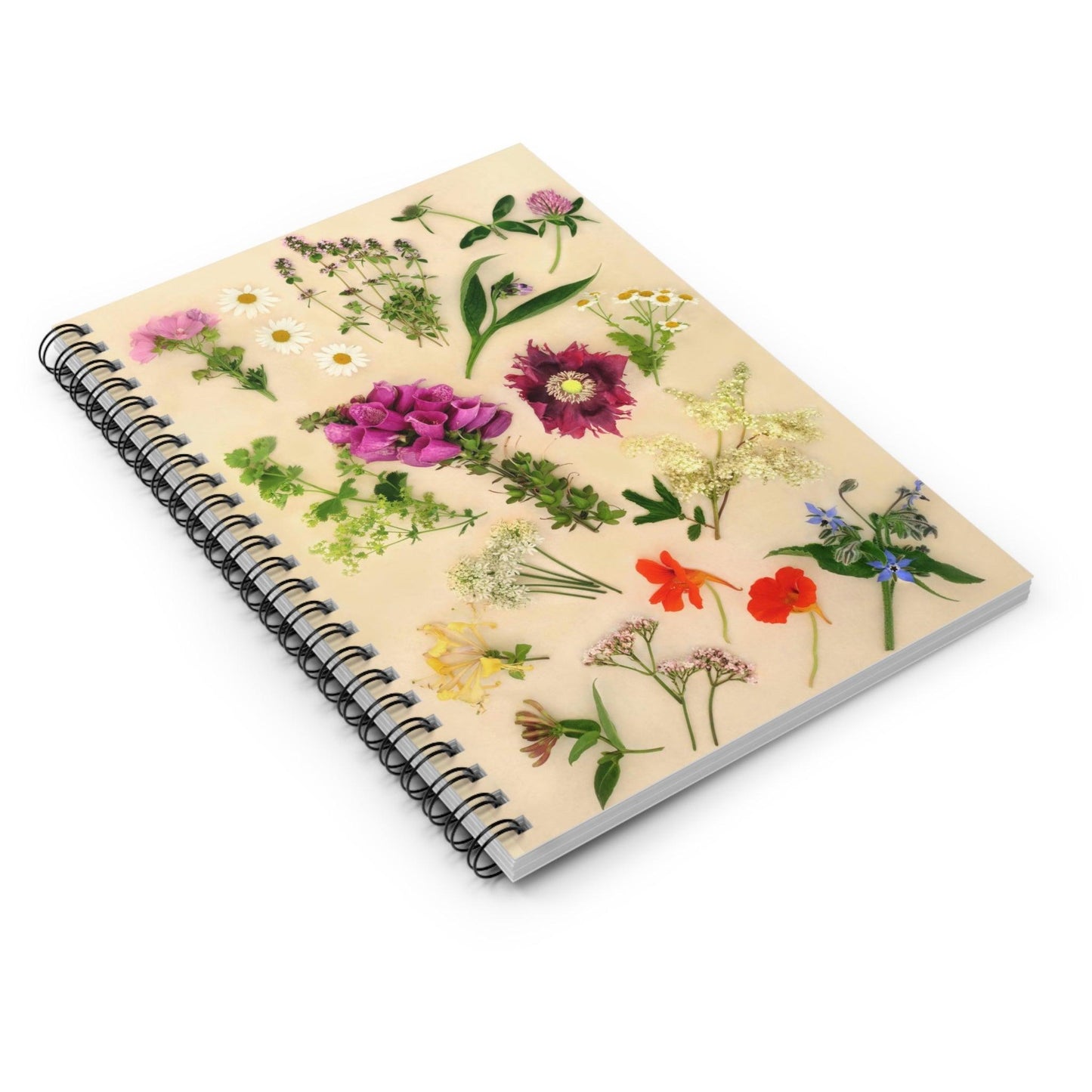 Flower Specimen Spiral Notebook - Ruled Line - GroveWisdom