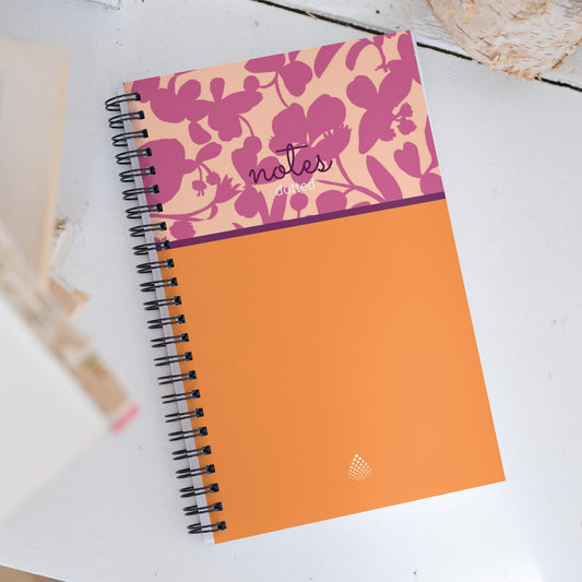 Fuchsia Color Block Spiral notebook - GroveWisdom