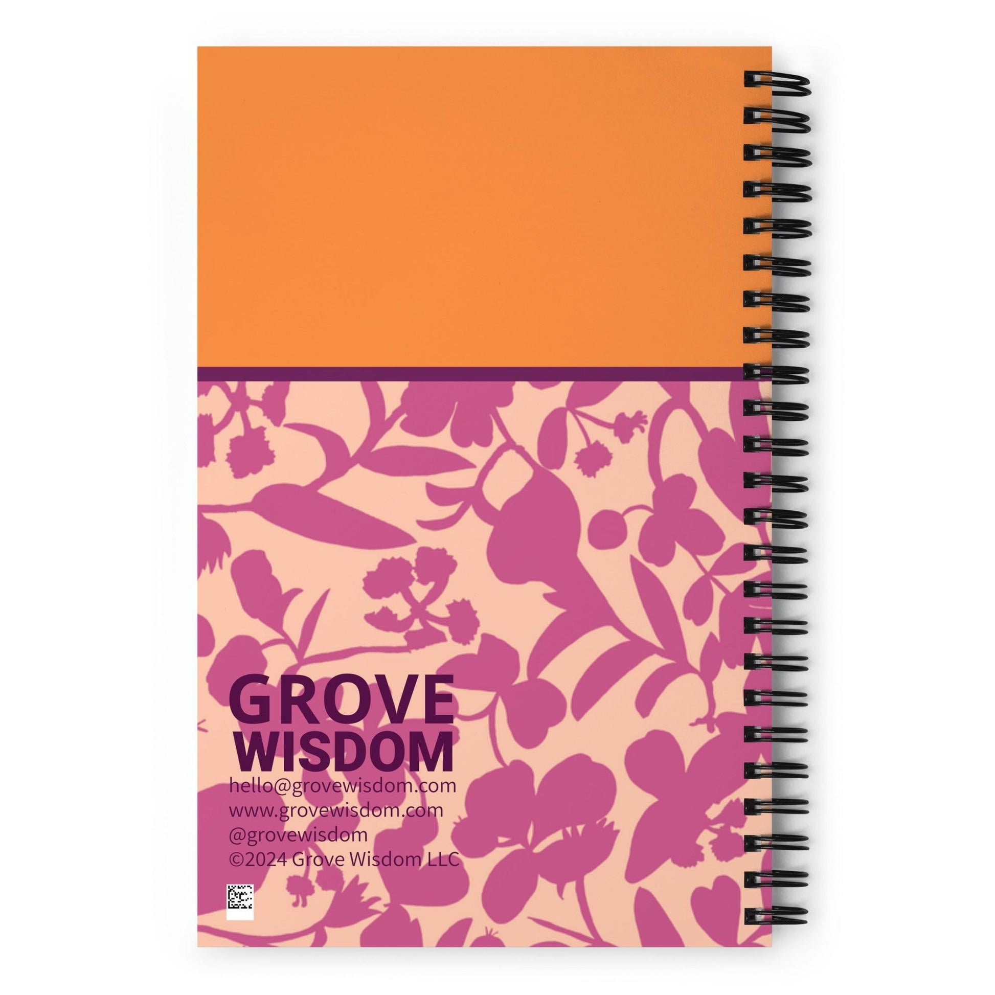 Fuchsia Color Block Spiral notebook - GroveWisdom