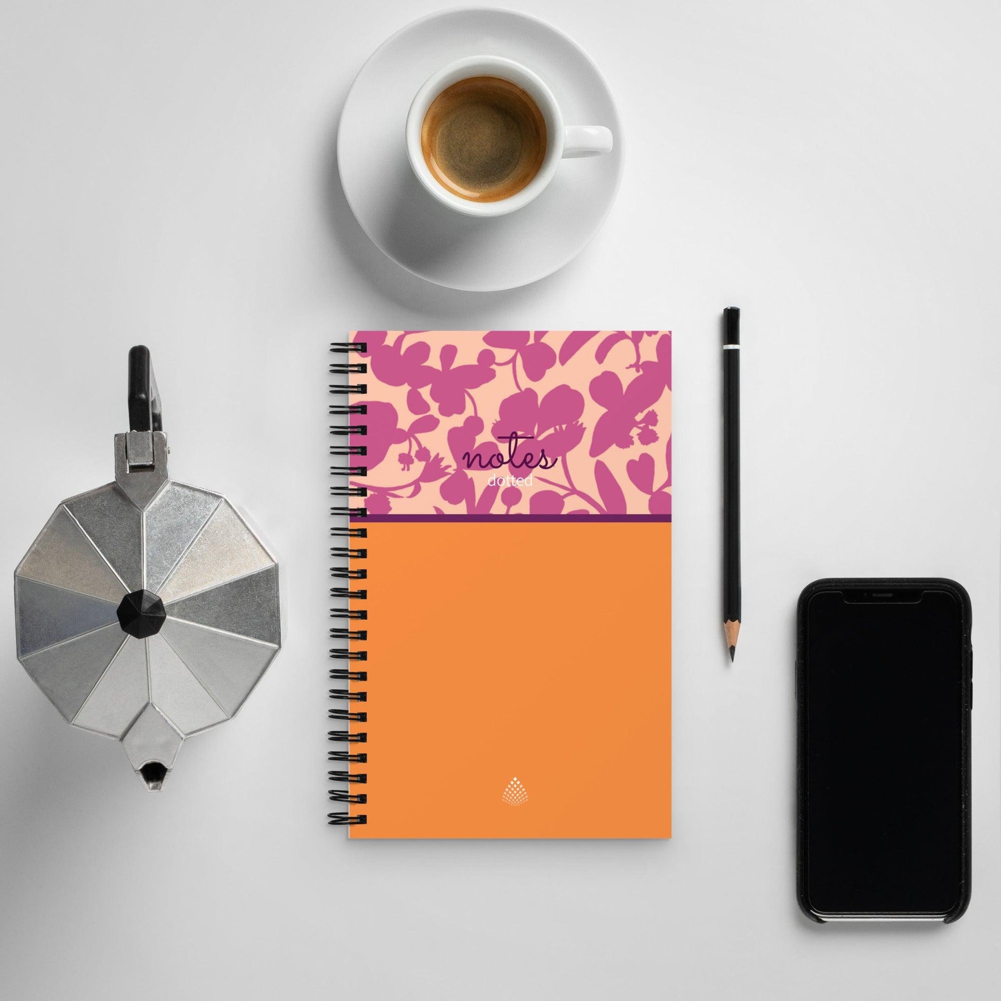 Fuchsia Color Block Spiral notebook - GroveWisdom