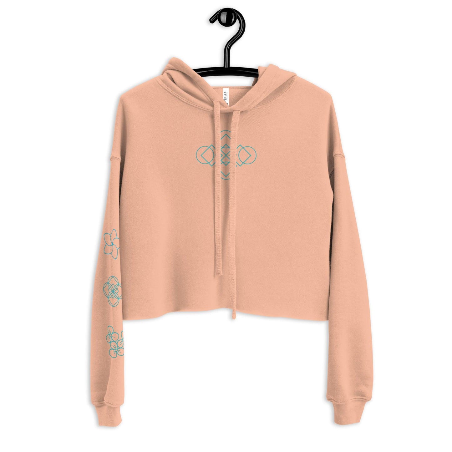 Garden Geometric Design Crop Hoodie - GroveWisdom