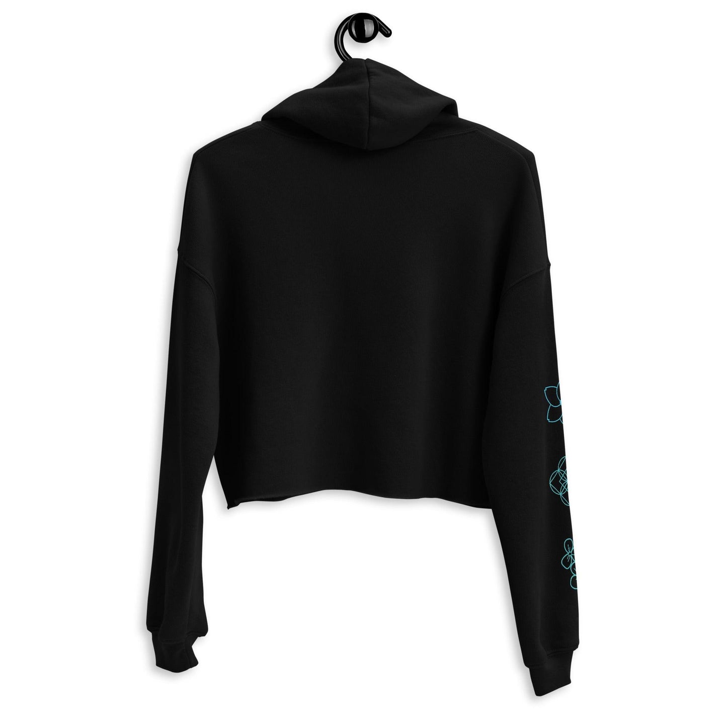 Garden Geometric Design Crop Hoodie - GroveWisdom