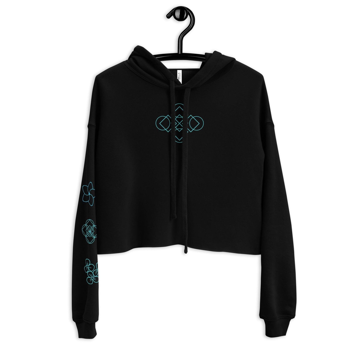 Garden Geometric Design Crop Hoodie - GroveWisdom