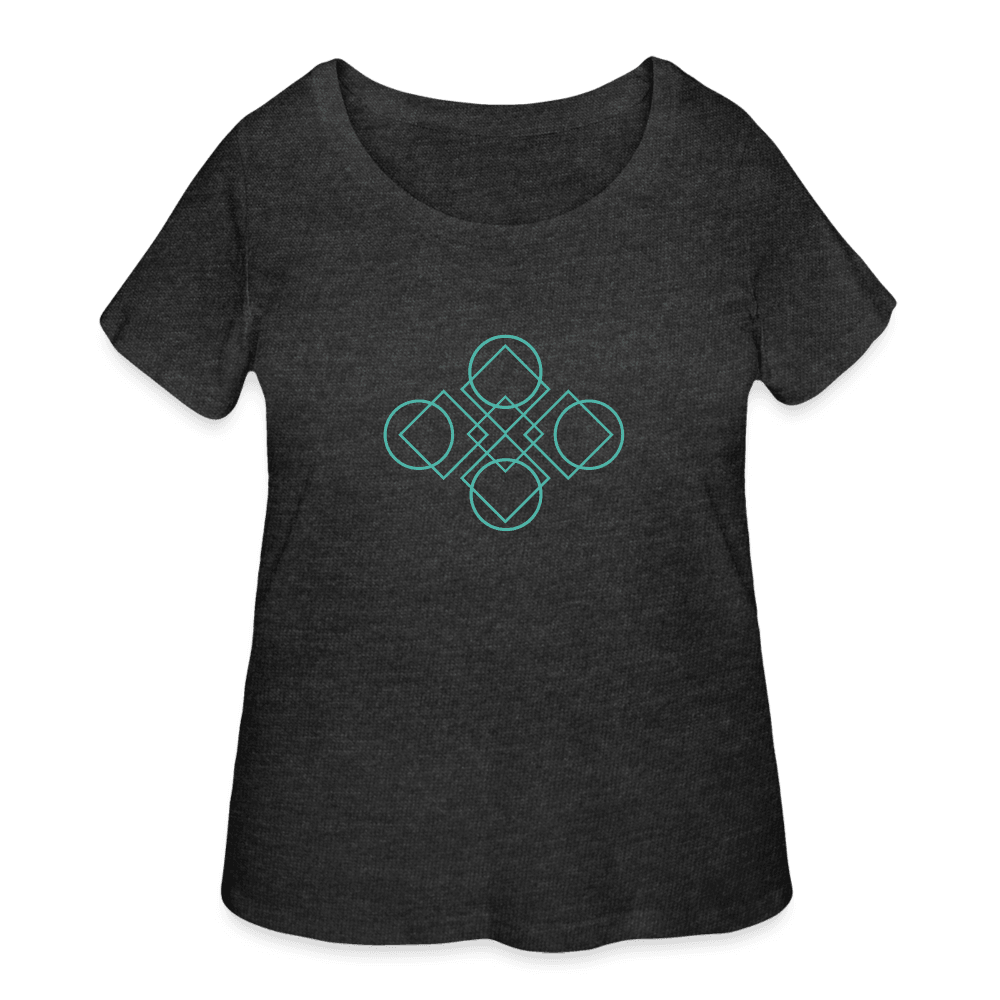 Garden Geometric Design Women’s Curvy T-Shirt - GroveWisdom