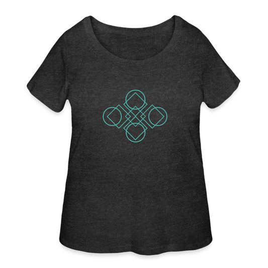 Garden Geometric Design Women’s Curvy T-Shirt - GroveWisdom