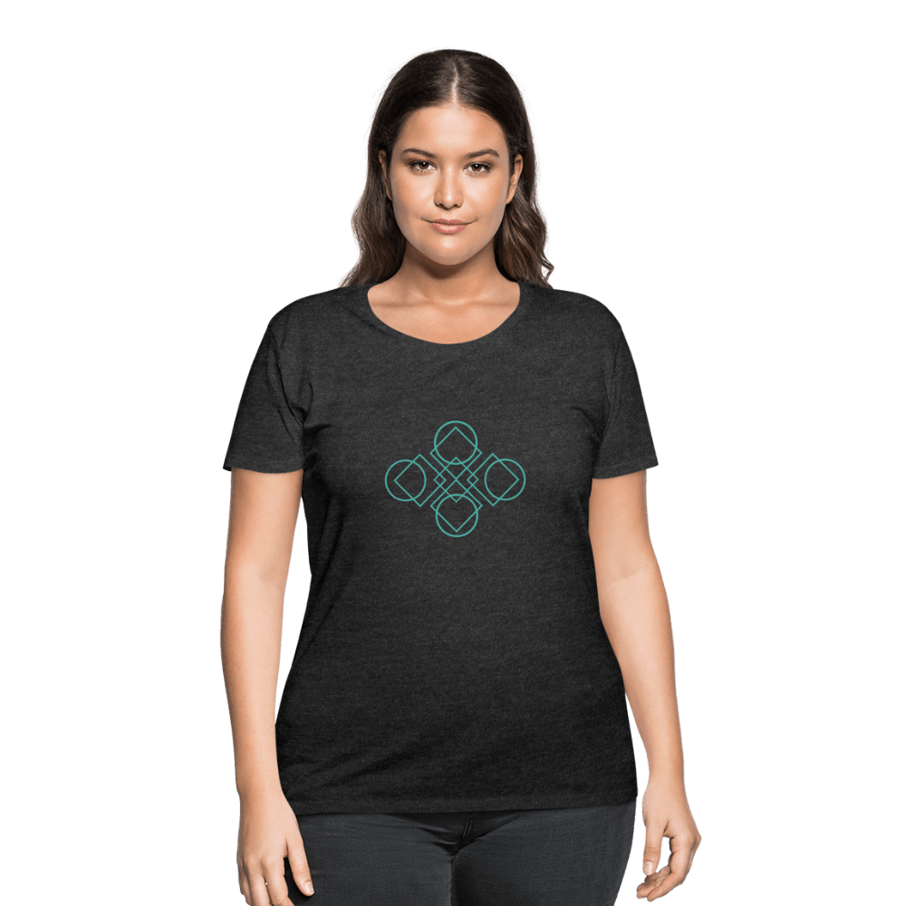 Garden Geometric Design Women’s Curvy T-Shirt - GroveWisdom