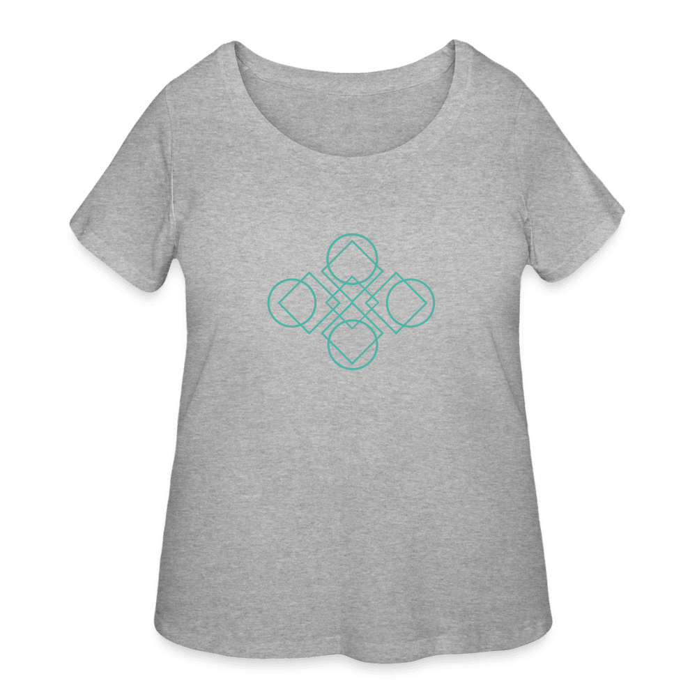 Garden Geometric Design Women’s Curvy T-Shirt - GroveWisdom