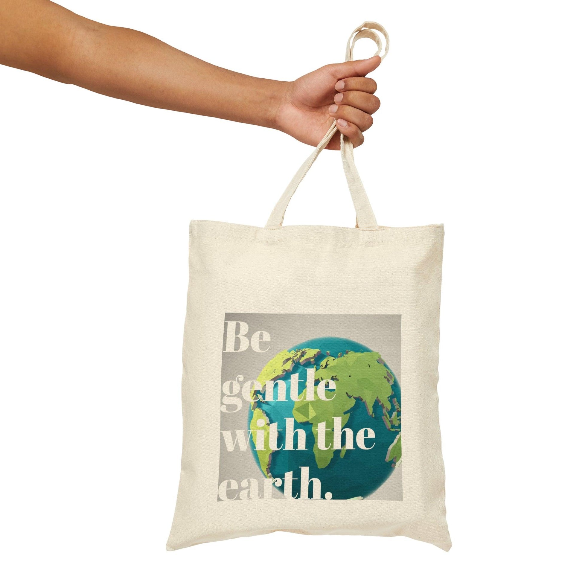 Gentle with Earth Cotton Canvas Tote Bag - GroveWisdom