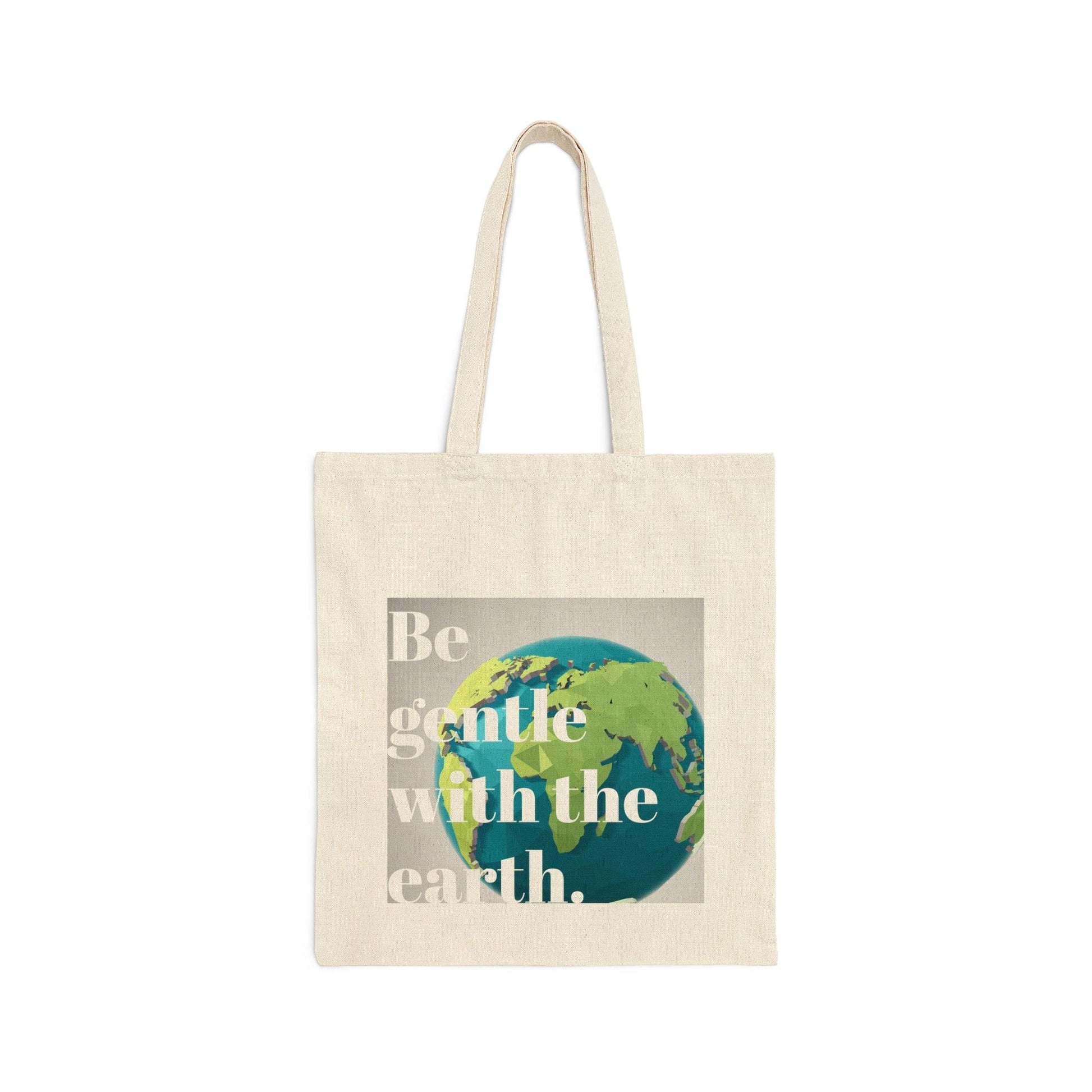 Gentle with Earth Cotton Canvas Tote Bag - GroveWisdom