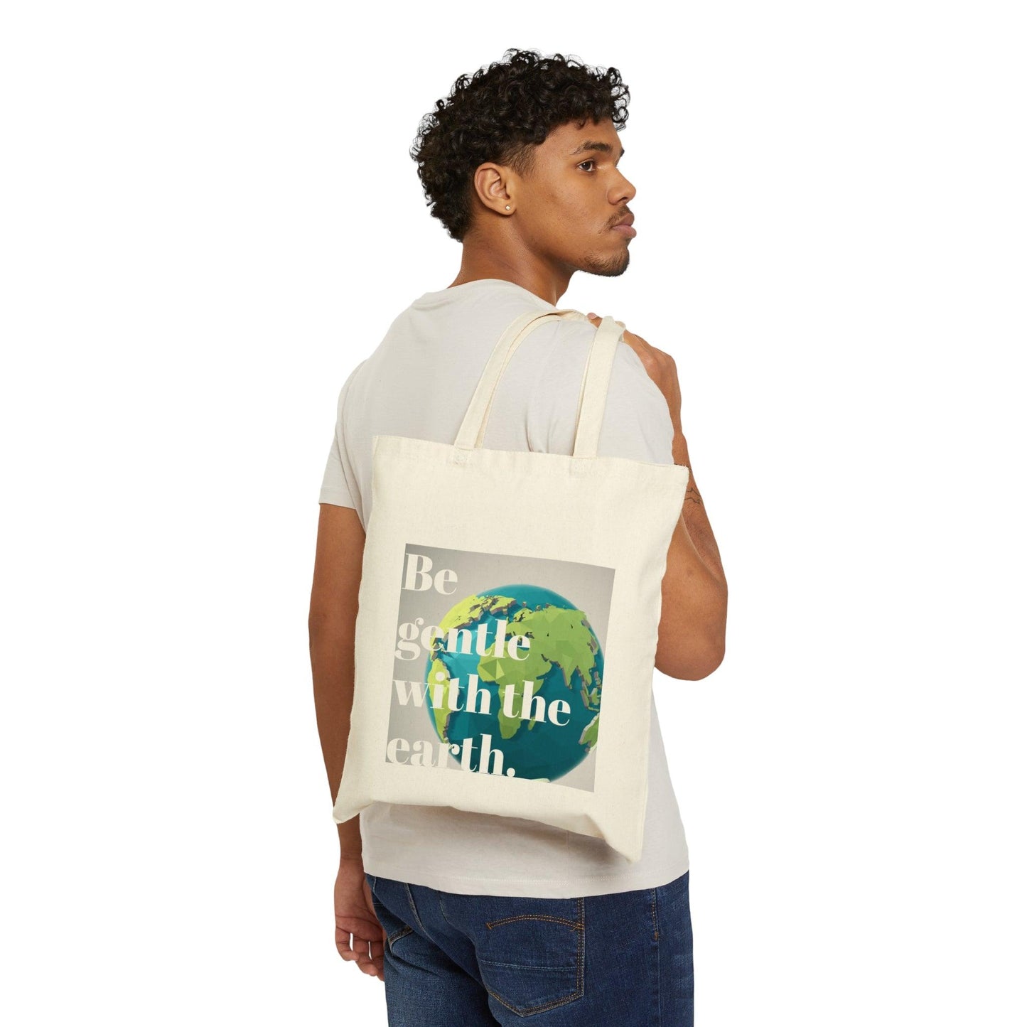 Gentle with Earth Cotton Canvas Tote Bag - GroveWisdom