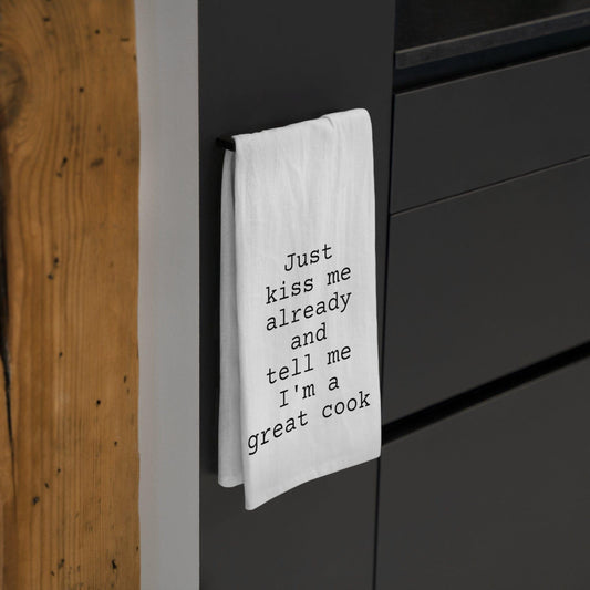 Kiss the Cook Tea Towel - GroveWisdom