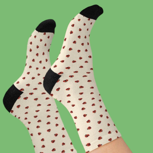 Ladybug Recycled Poly Socks - GroveWisdom