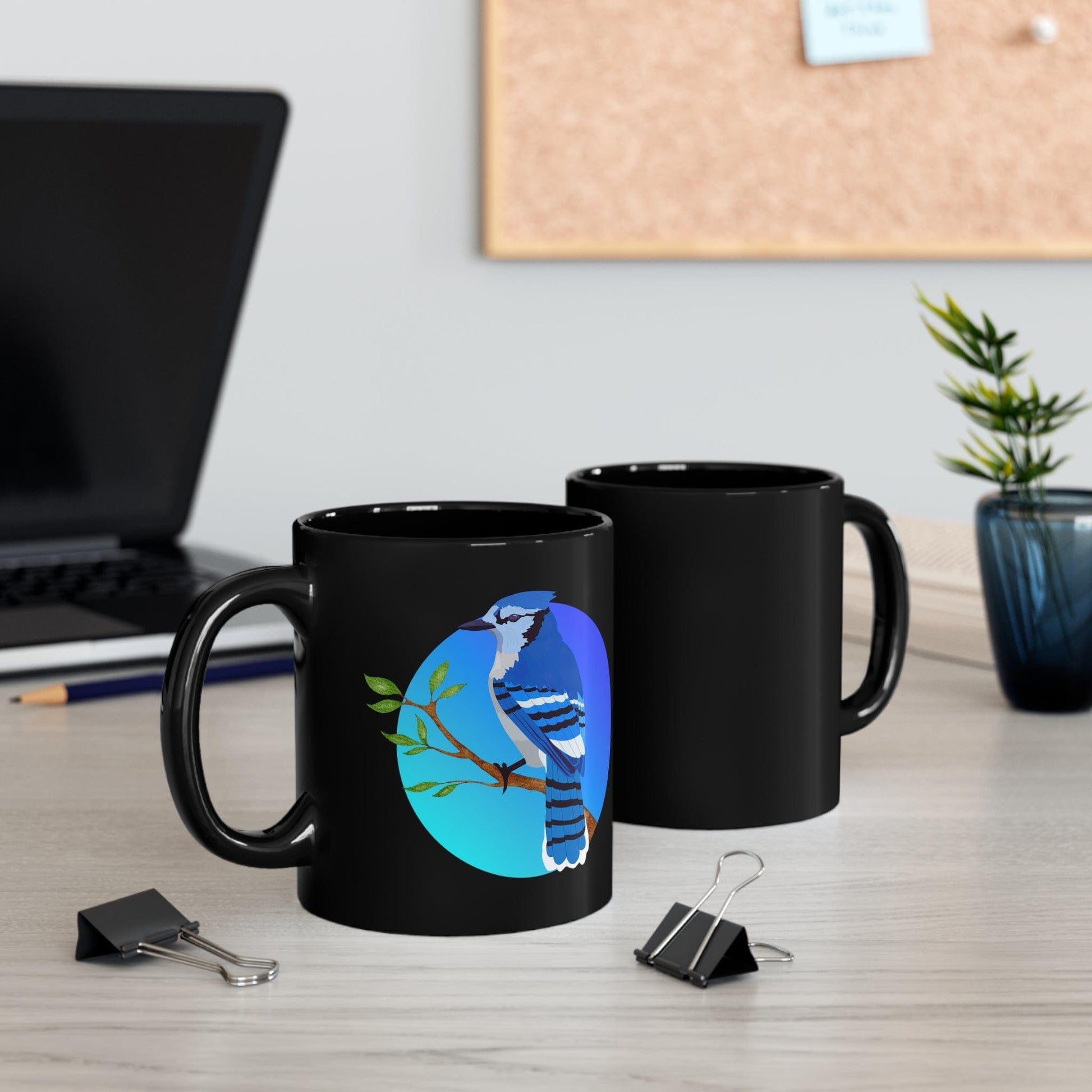 Left-handed Blue Jay Mug - GroveWisdom