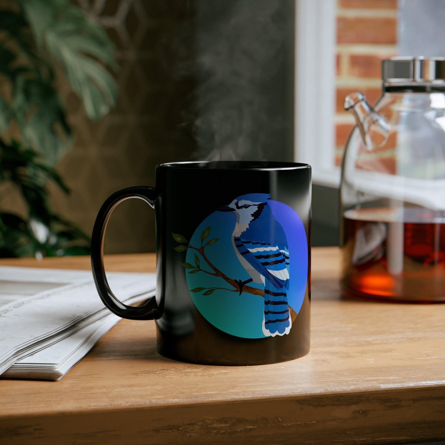 Left-handed Blue Jay Mug - GroveWisdom