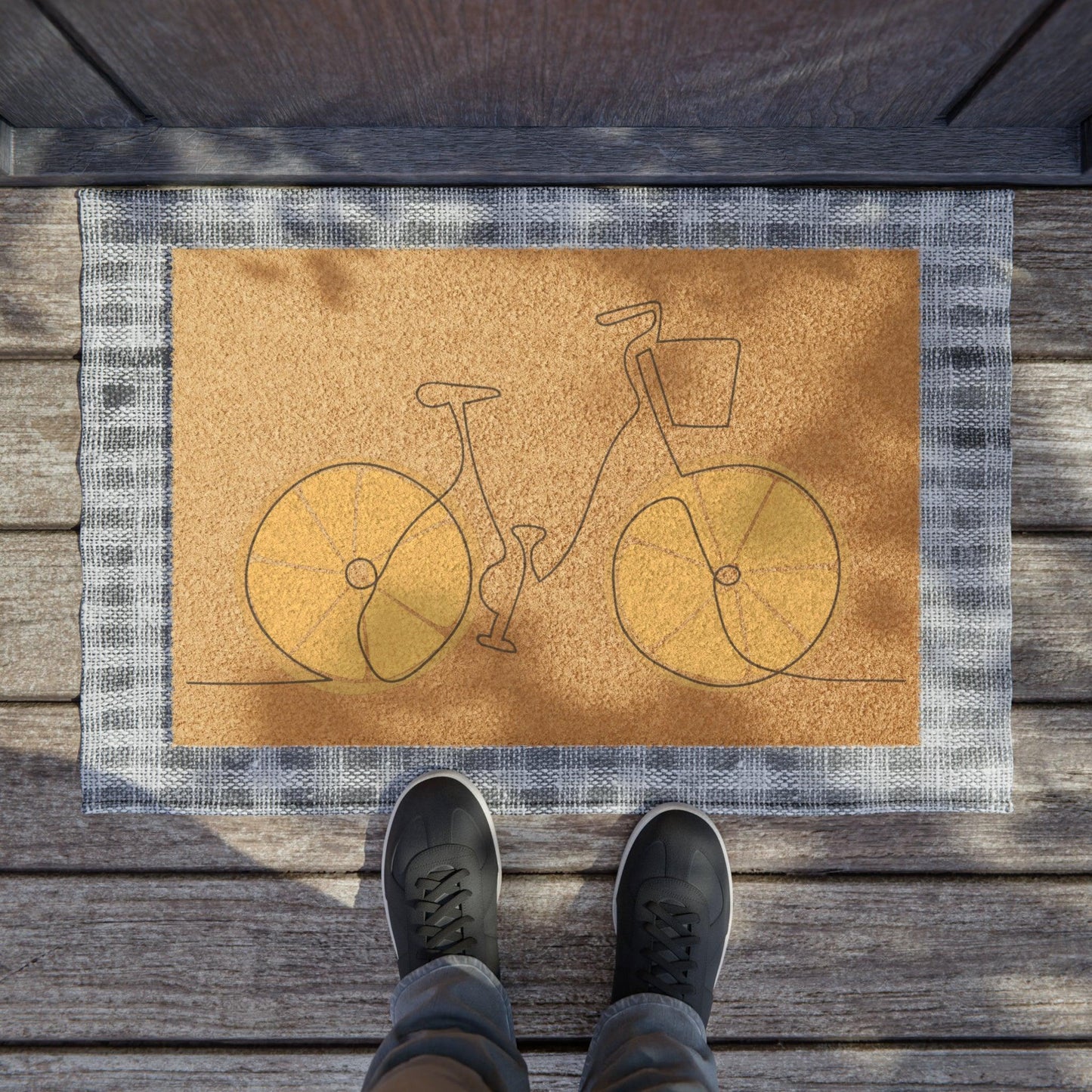 Lemon Bicycle Coir Doormat - GroveWisdom