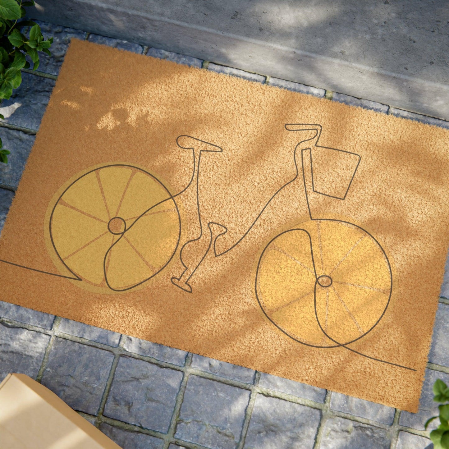 Lemon Bicycle Coir Doormat - GroveWisdom